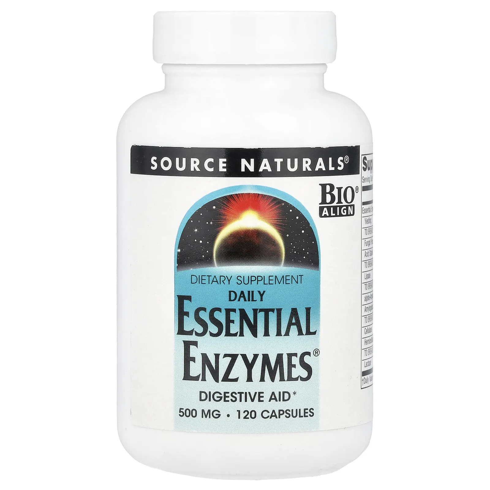 Source Naturals, Daily Essential Enzymes®, 500 мг, 120 капсул