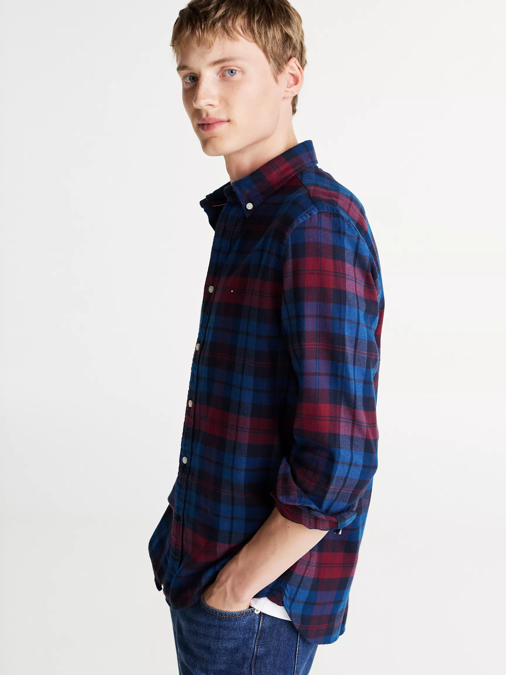 Мужская рубашка Tommy Hilfiger, Рубашка стандартного кроя в тартан Black Watch