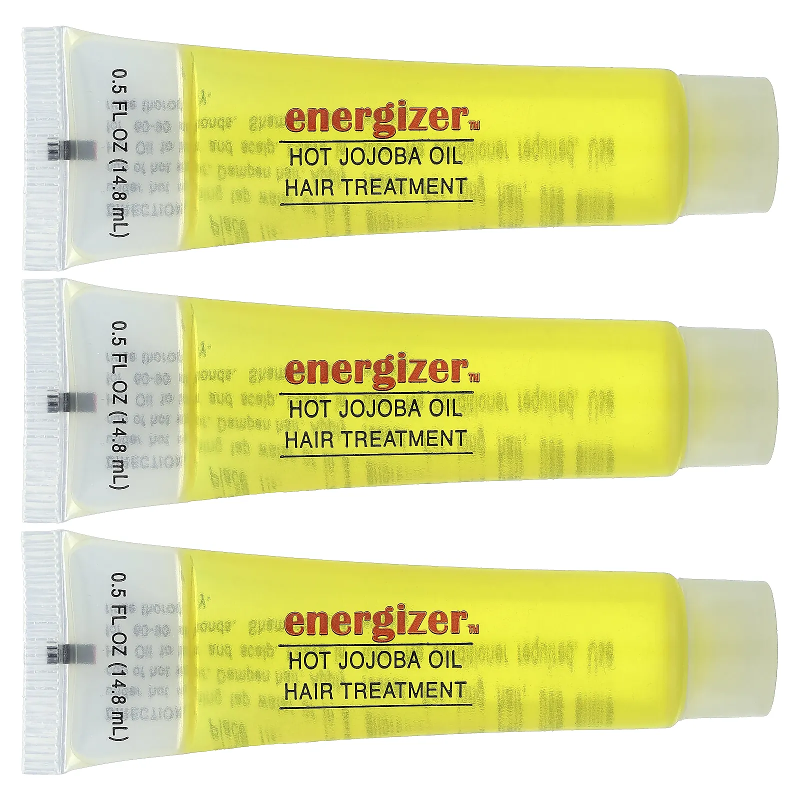 Hobe Labs, Energizer, лечение волос горячим маслом жожоба, 3 тюбика с повторно закрывающейся крышкой, 14,8 мл каждый