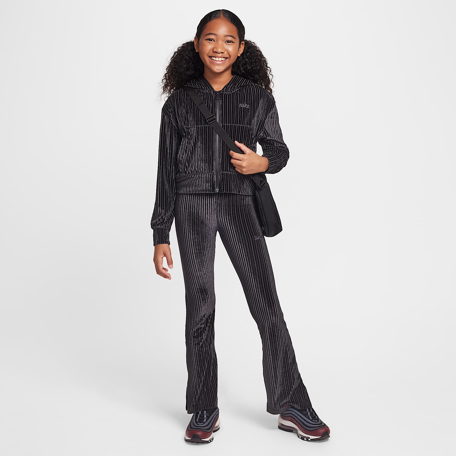 Nike Sportswear Big Kids' (Girls') Full-Zip Ribbed Hoodie