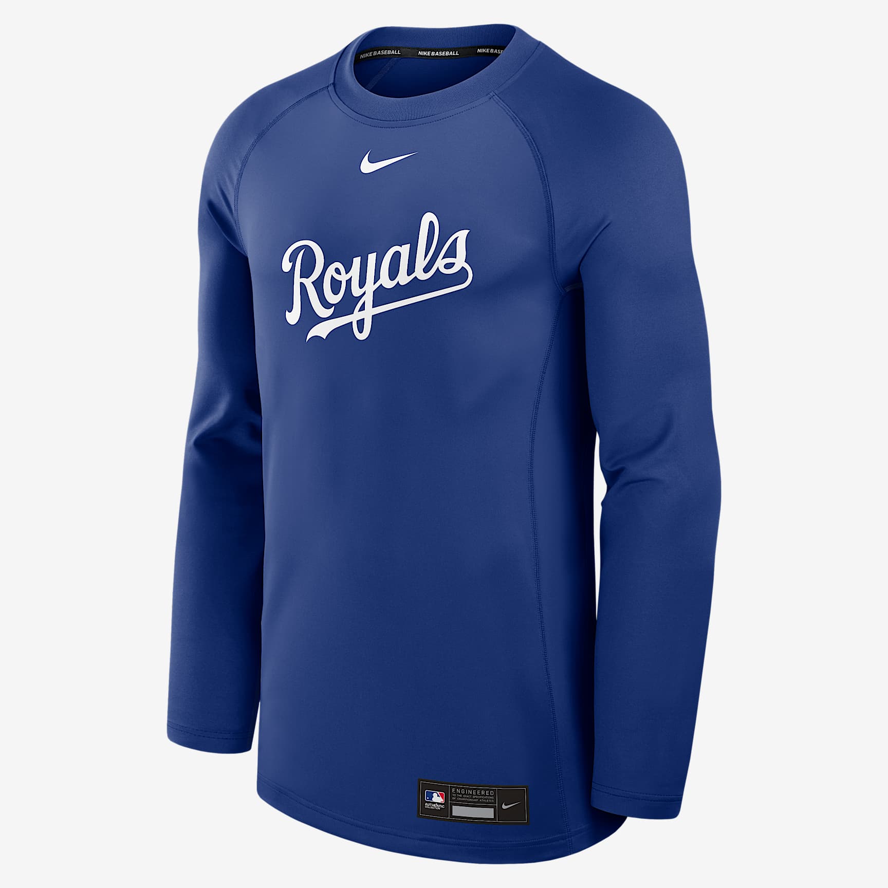 Kansas City Royals Authentic Collection Game Time Men's Nike Dri-FIT MLB Pullover Crew
