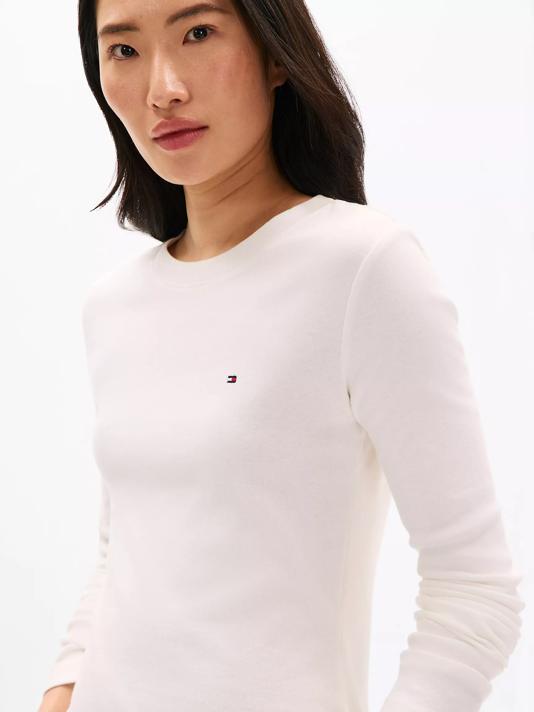 Женская футболка Tommy Hilfiger, Футболка с длинным рукавом и круглым вырезом "любимая модель"