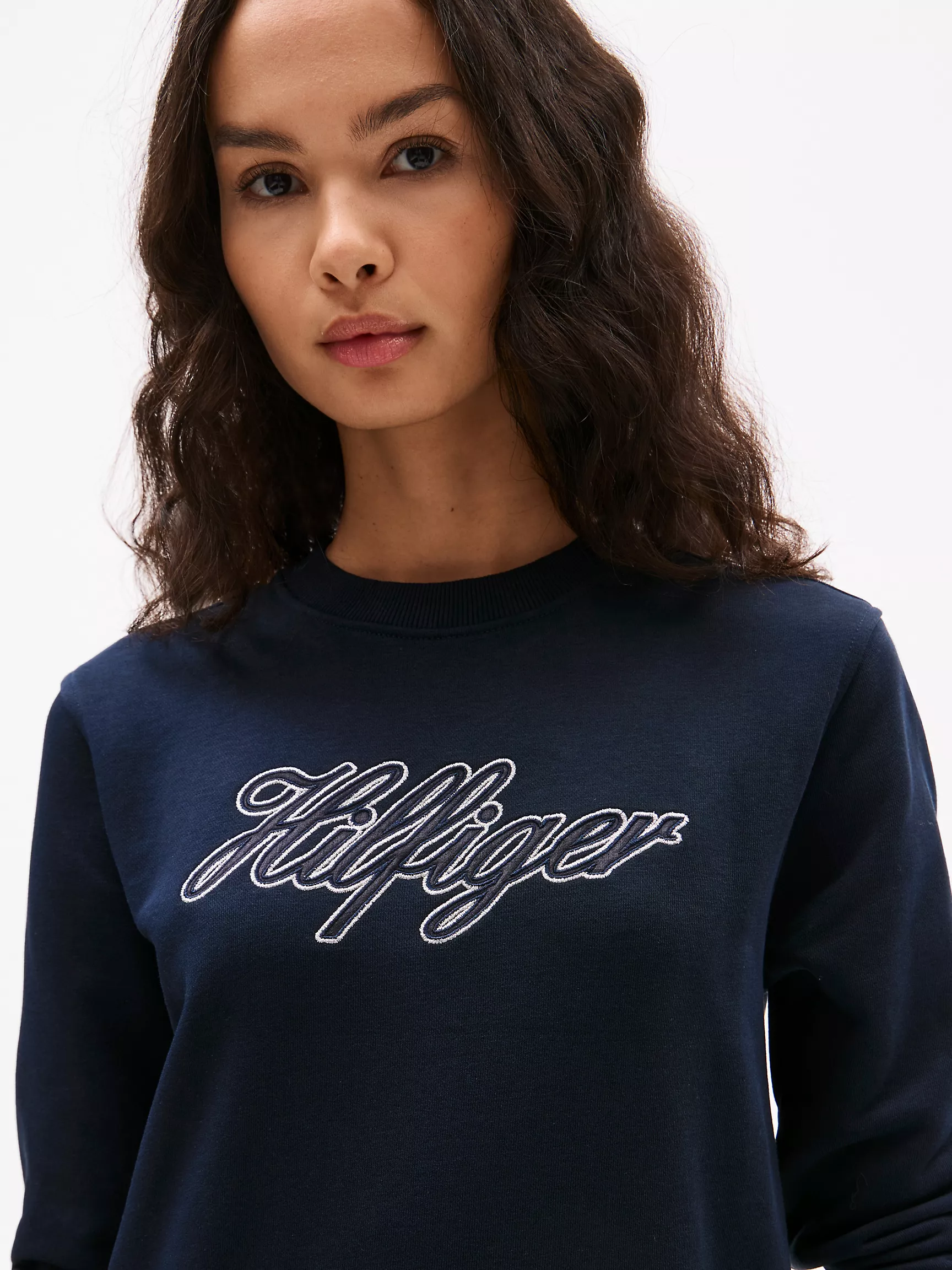 Женское платье Tommy Hilfiger, Удлиненное платье-свитшот с логотипом Script