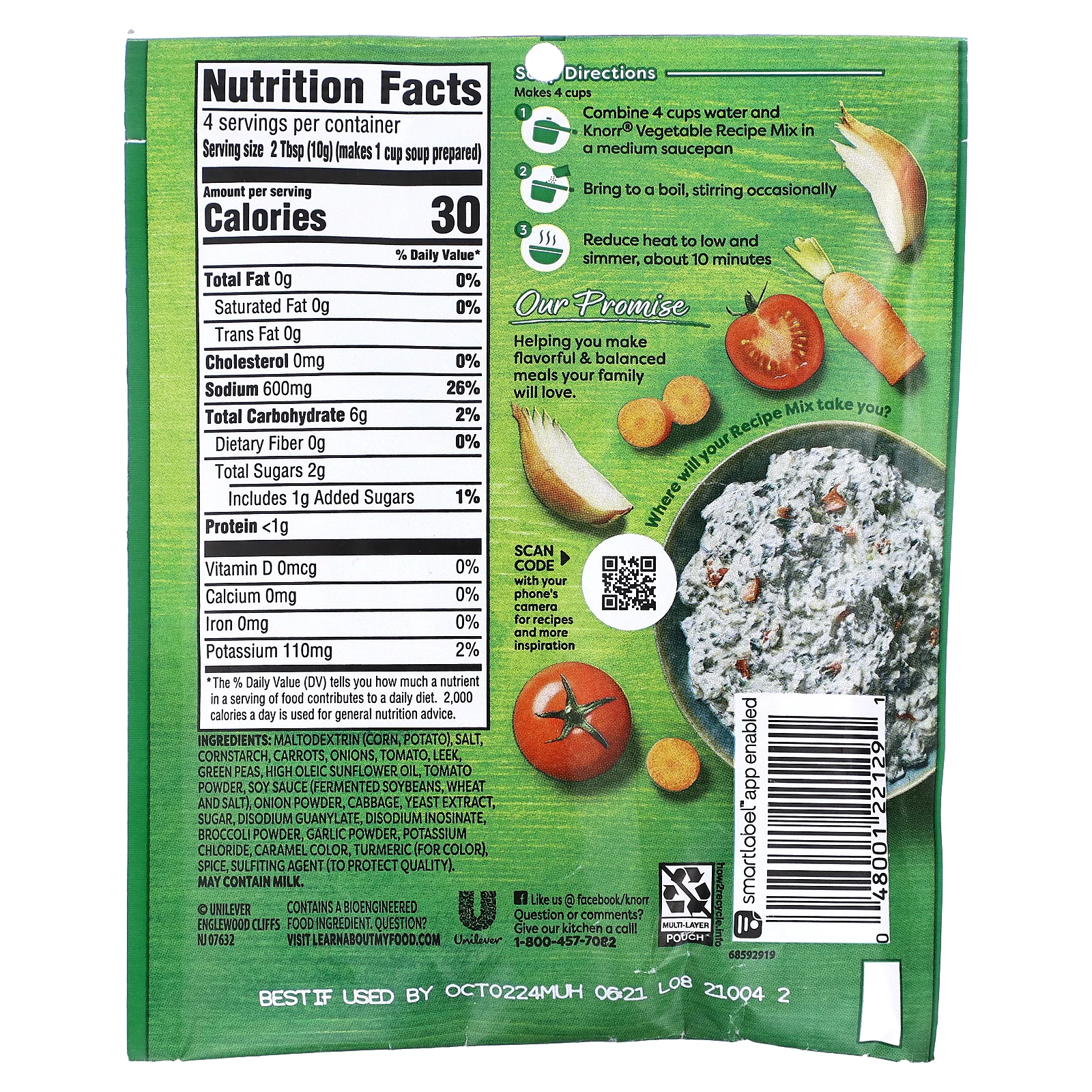 Knorr, Смесь  Овощной рецепт , 1,4 унции (40 г)