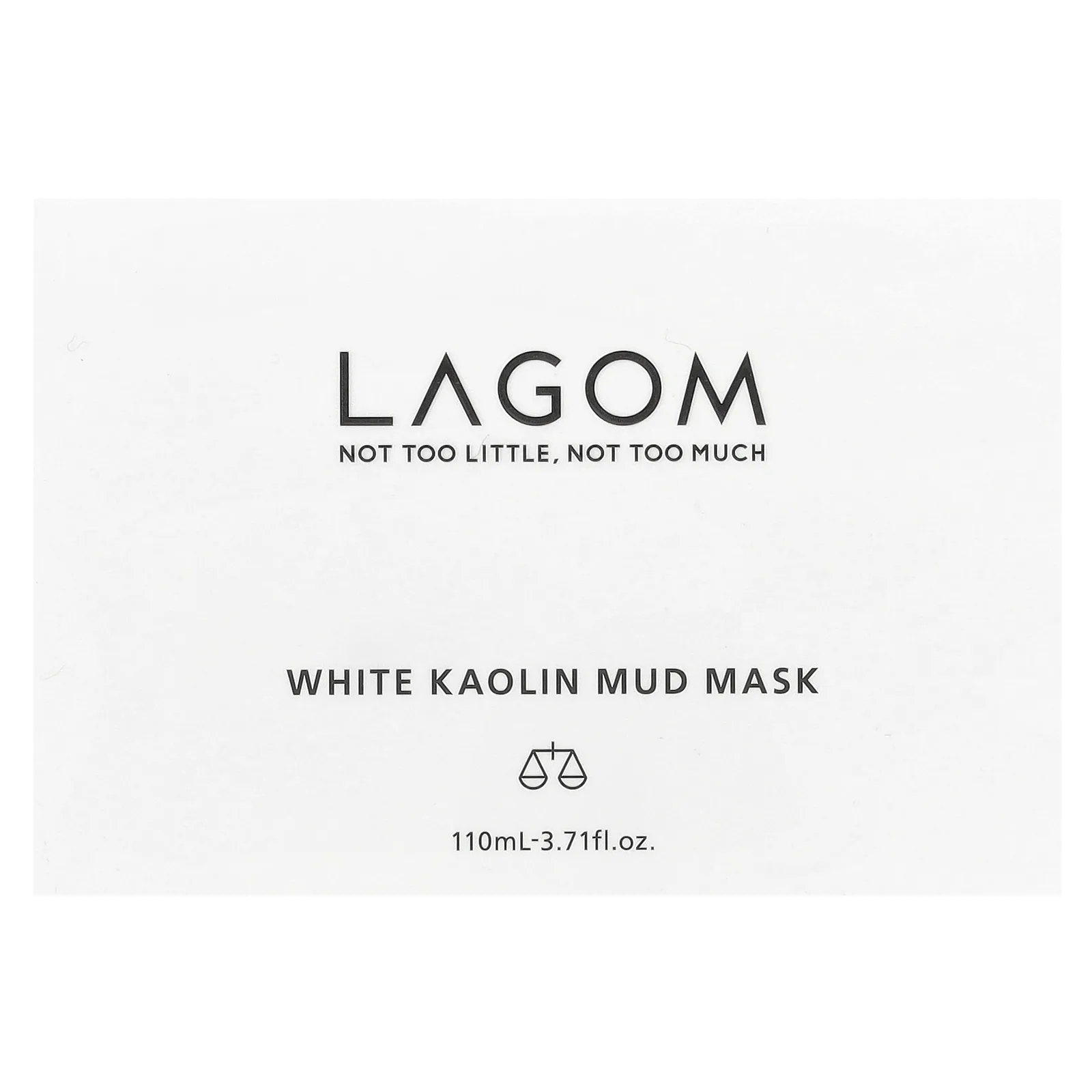 LAGOM, Грязевая маска с белым каолином, 110 мл (3,71 жидк. Унции)