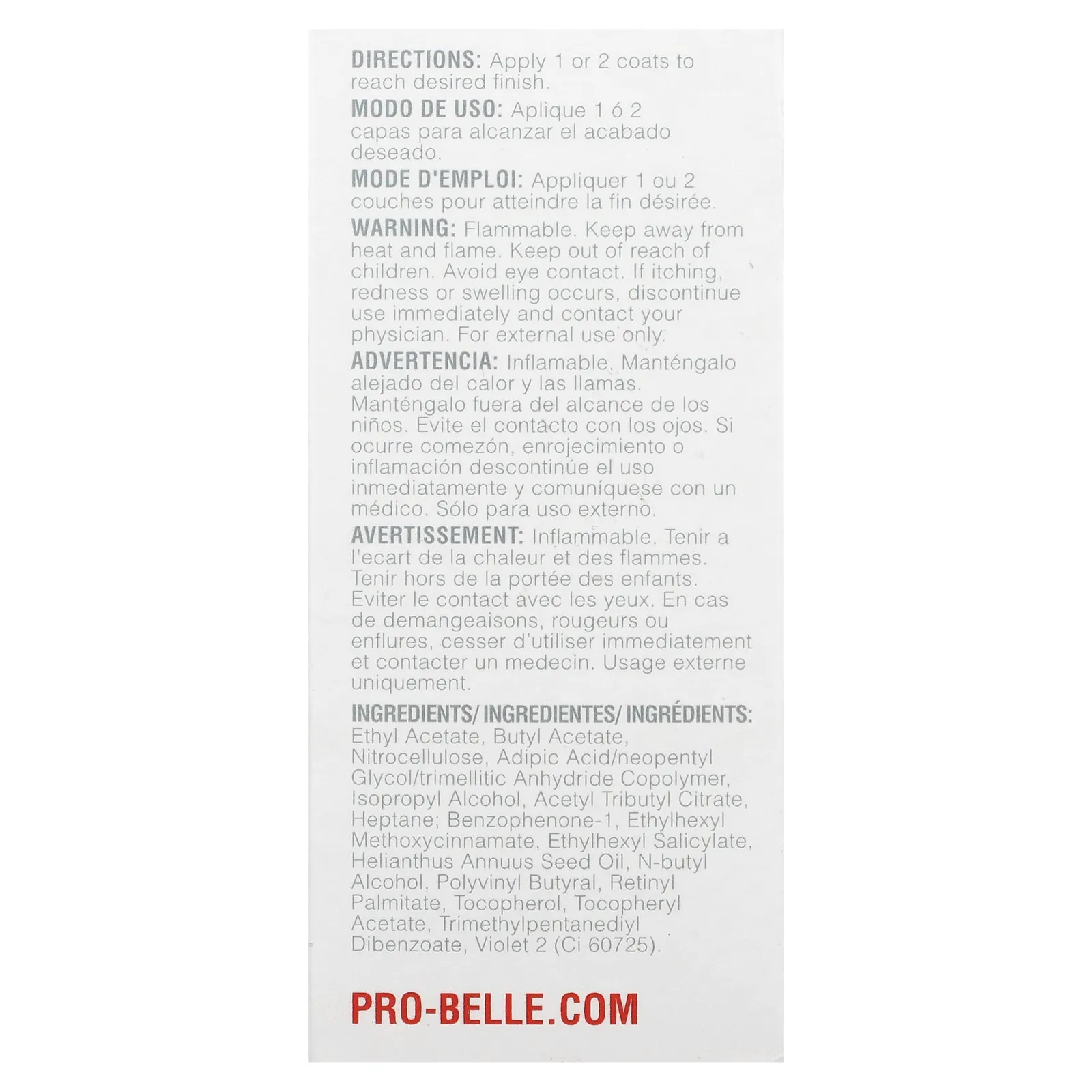 Probelle, Top Coat Sealer, 15 мл (0,5 жидк. Унции)