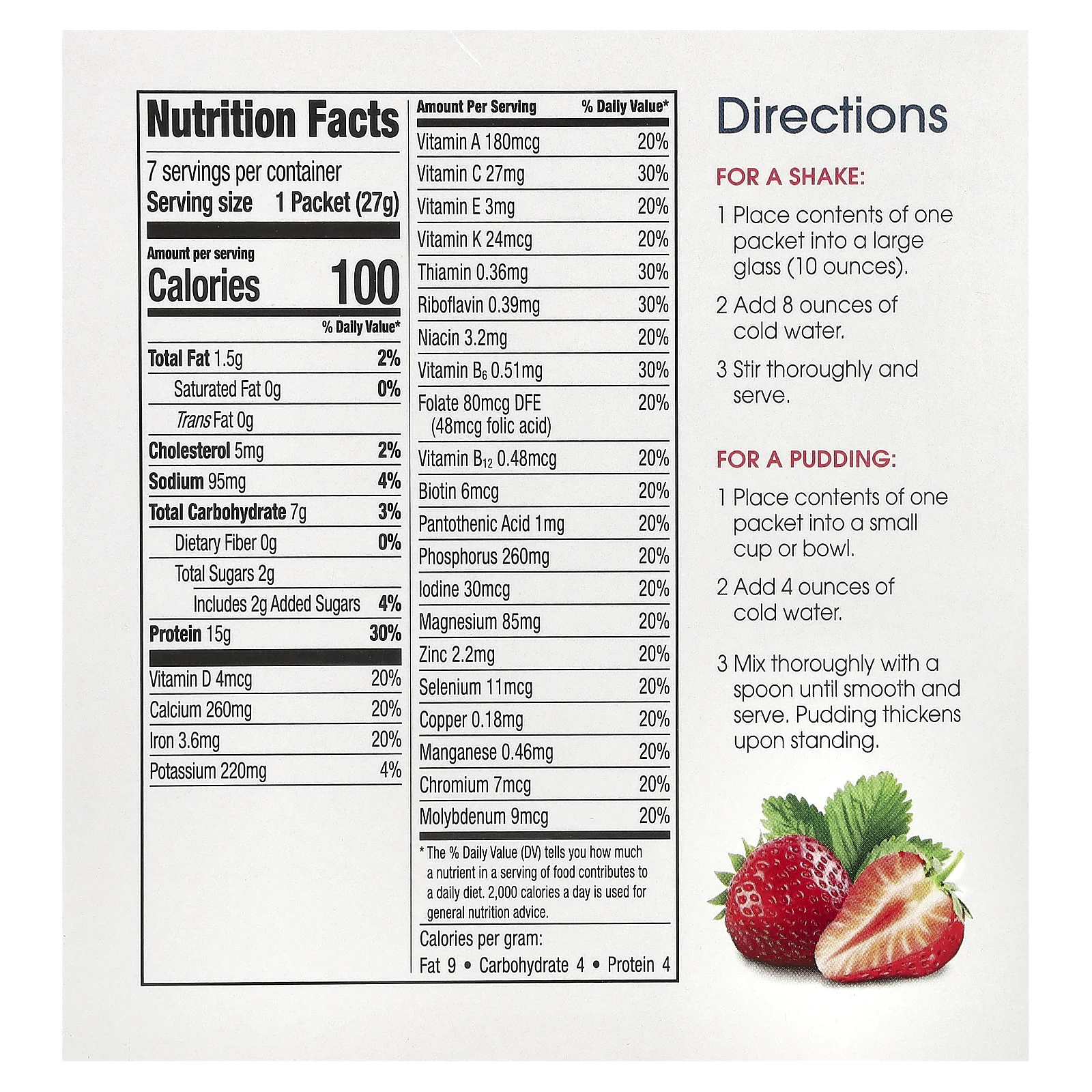 WonderSlim, коктейль, клубничный крем, 7 пакетиков по 27 г (0,95 унции)