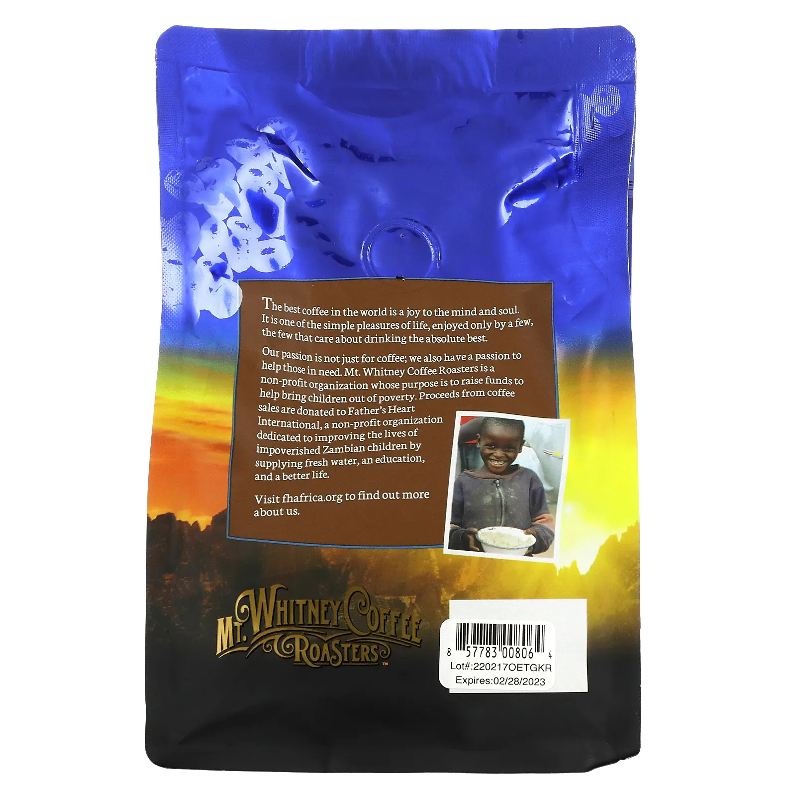 Mt. Whitney Coffee Roasters, Organic Ethiopia Guji, кофе в зернах, средней обжарки, 340 г (12 унций)