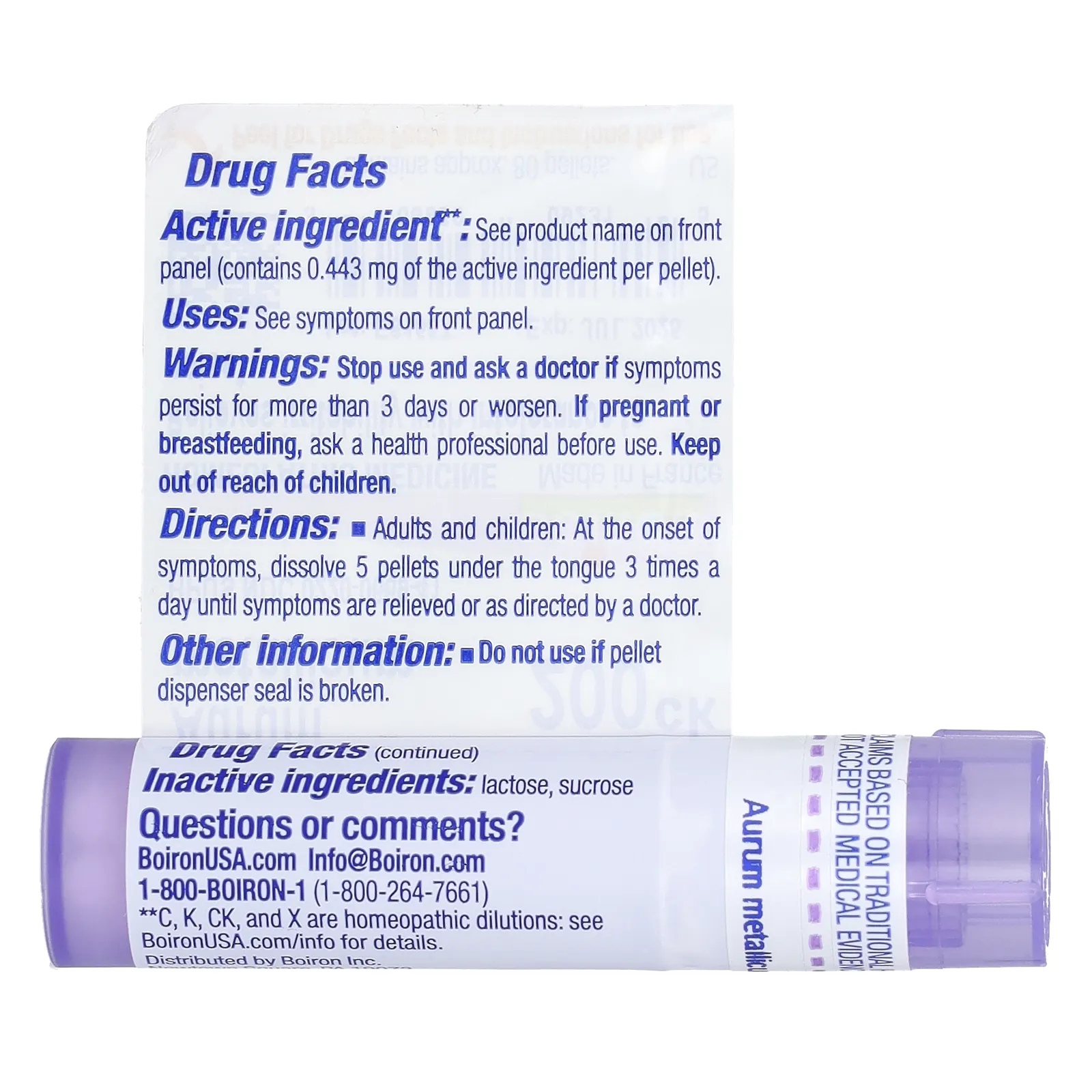 Boiron, Aurum Metallicum 200CK, 80 гранул