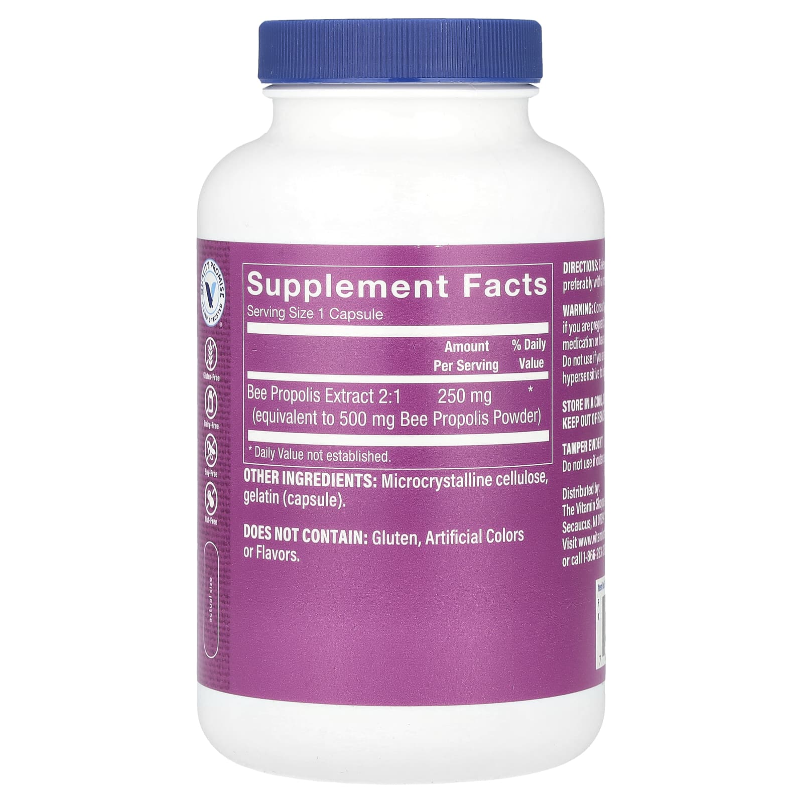 The Vitamin Shoppe, Экстракт пчелиного прополиса, 250 мг, 300 капсул