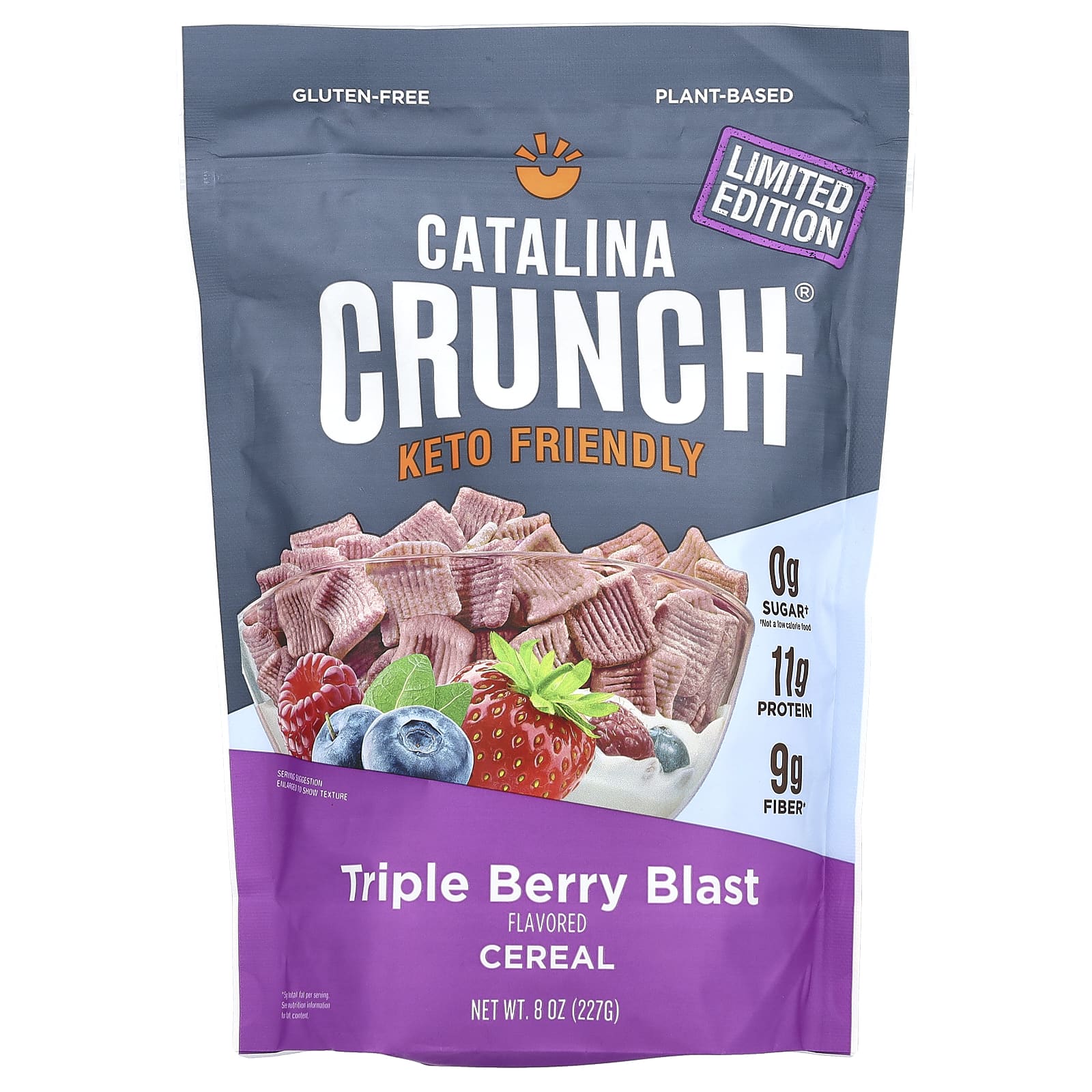 Catalina Crunch, Keto Friendly Cereal, Triple Berry Blast, 227 г (8 унций)