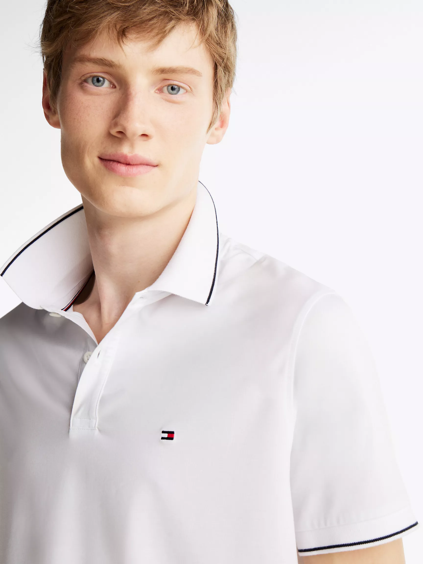 Мужское поло Tommy Hilfiger, Стандартное поло из трикотажной ткани Performance