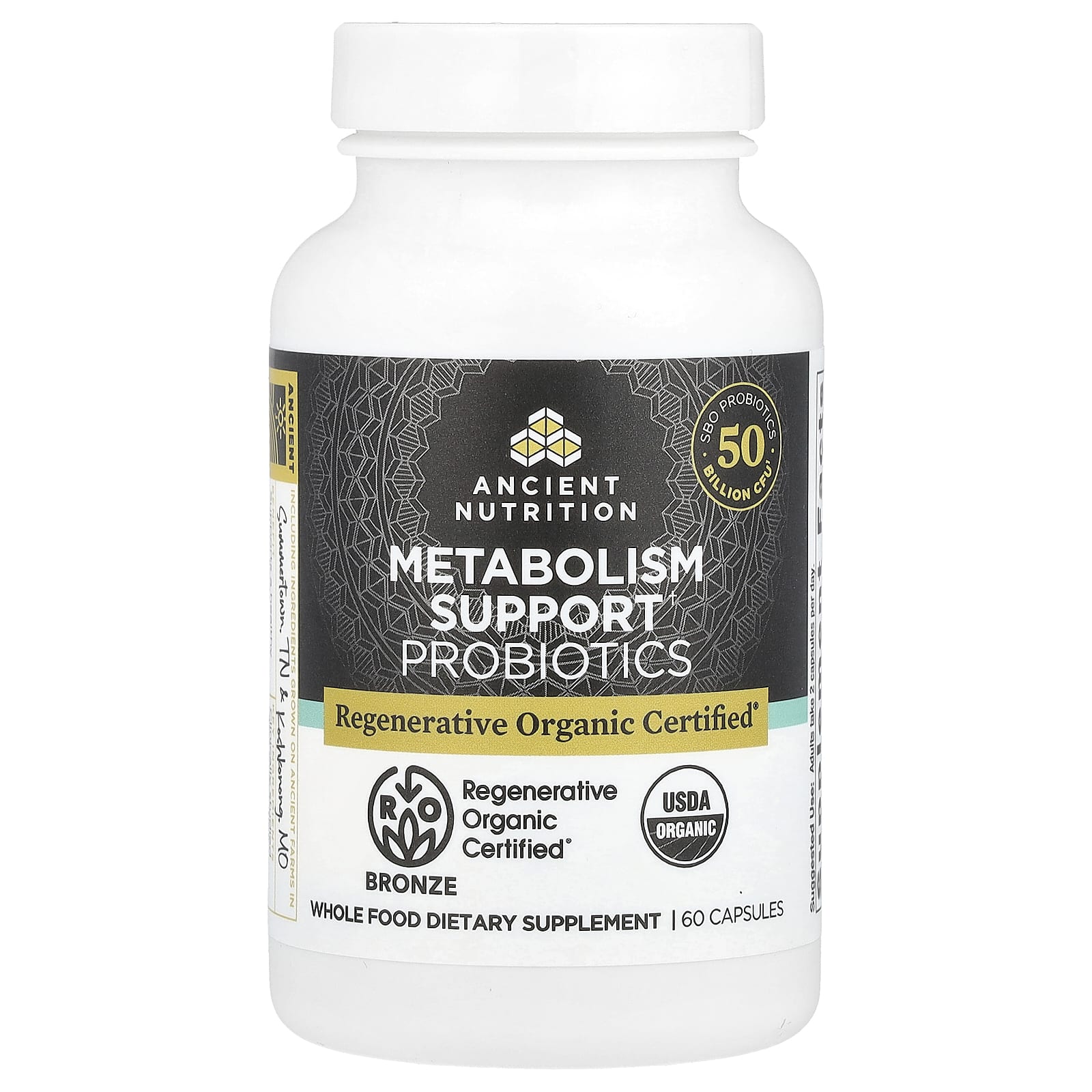Ancient Nutrition, Пробиотики для поддержки метаболизма, 60 капсул