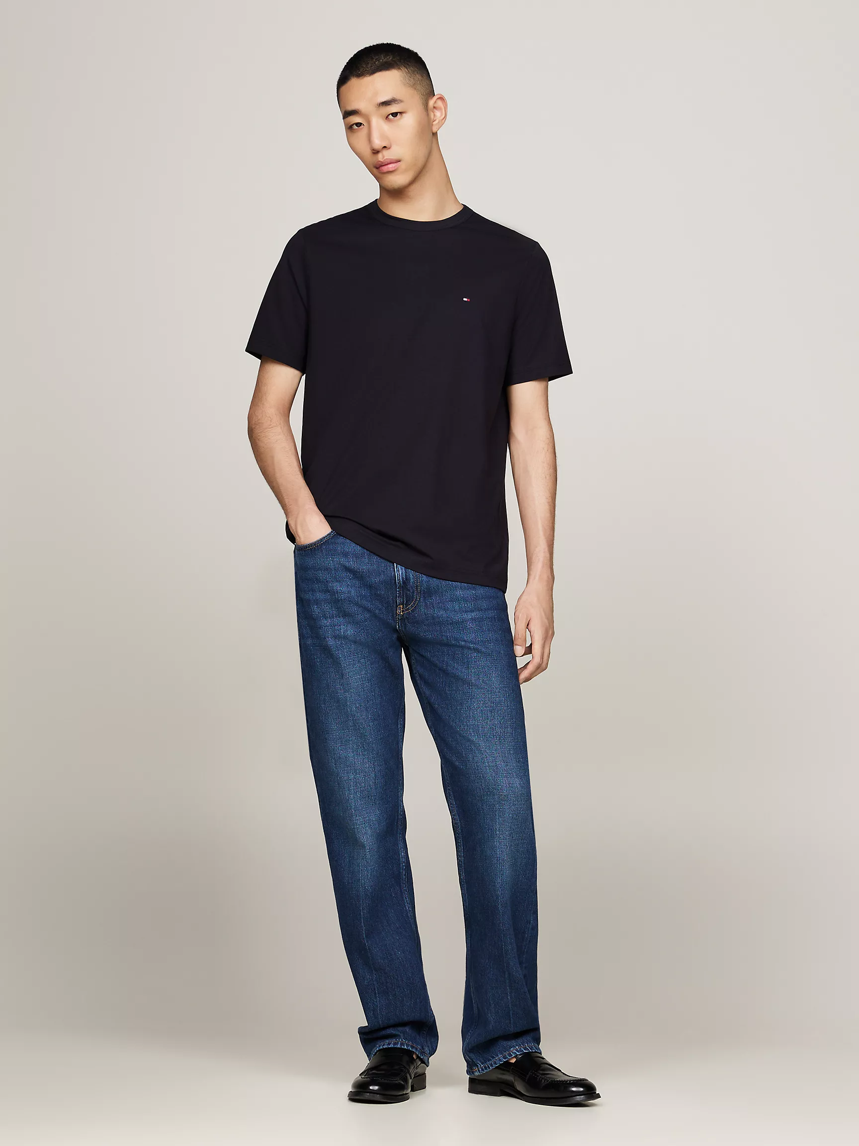 Мужская футболка Tommy Hilfiger, Однотонная технологичная футболка