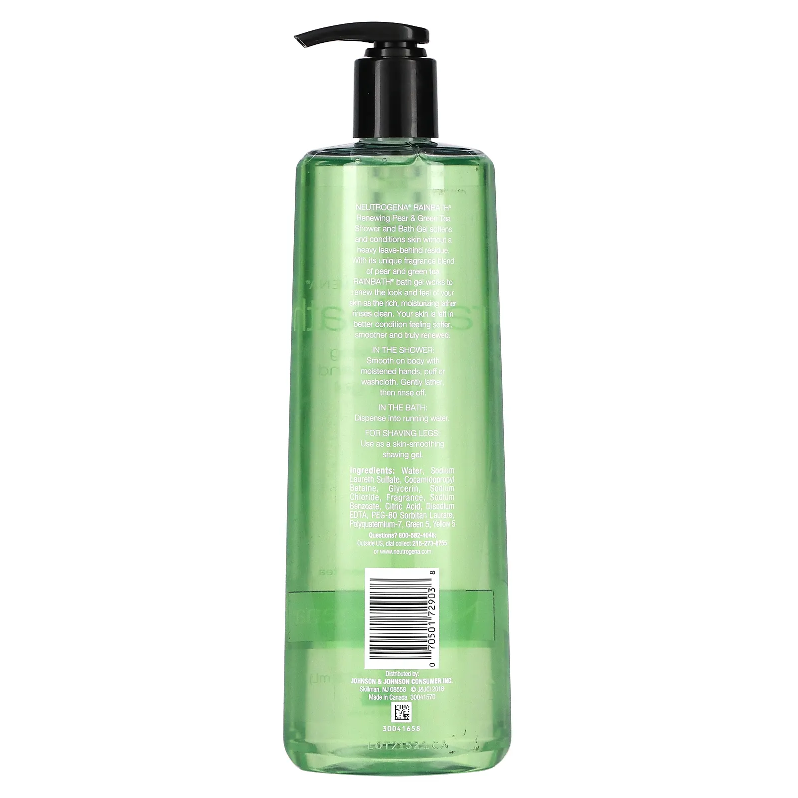 Neutrogena, Rainbath, Оновляющий гель для душа и ванны, Груша и зеленый чай, 16 ж. унц.(473 мл)