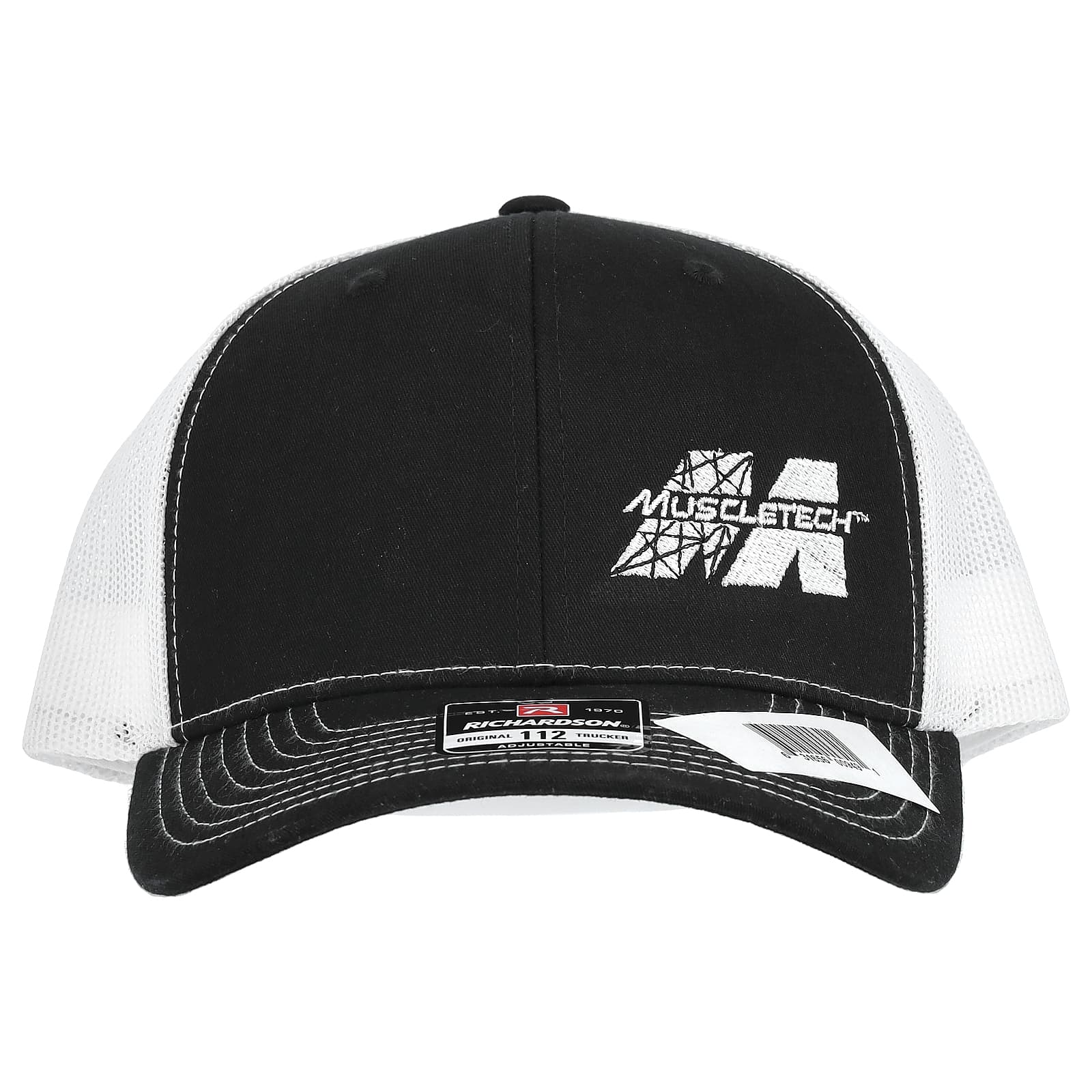 MuscleTech, Snapback Trucker Cap, Black/White, 1 Count