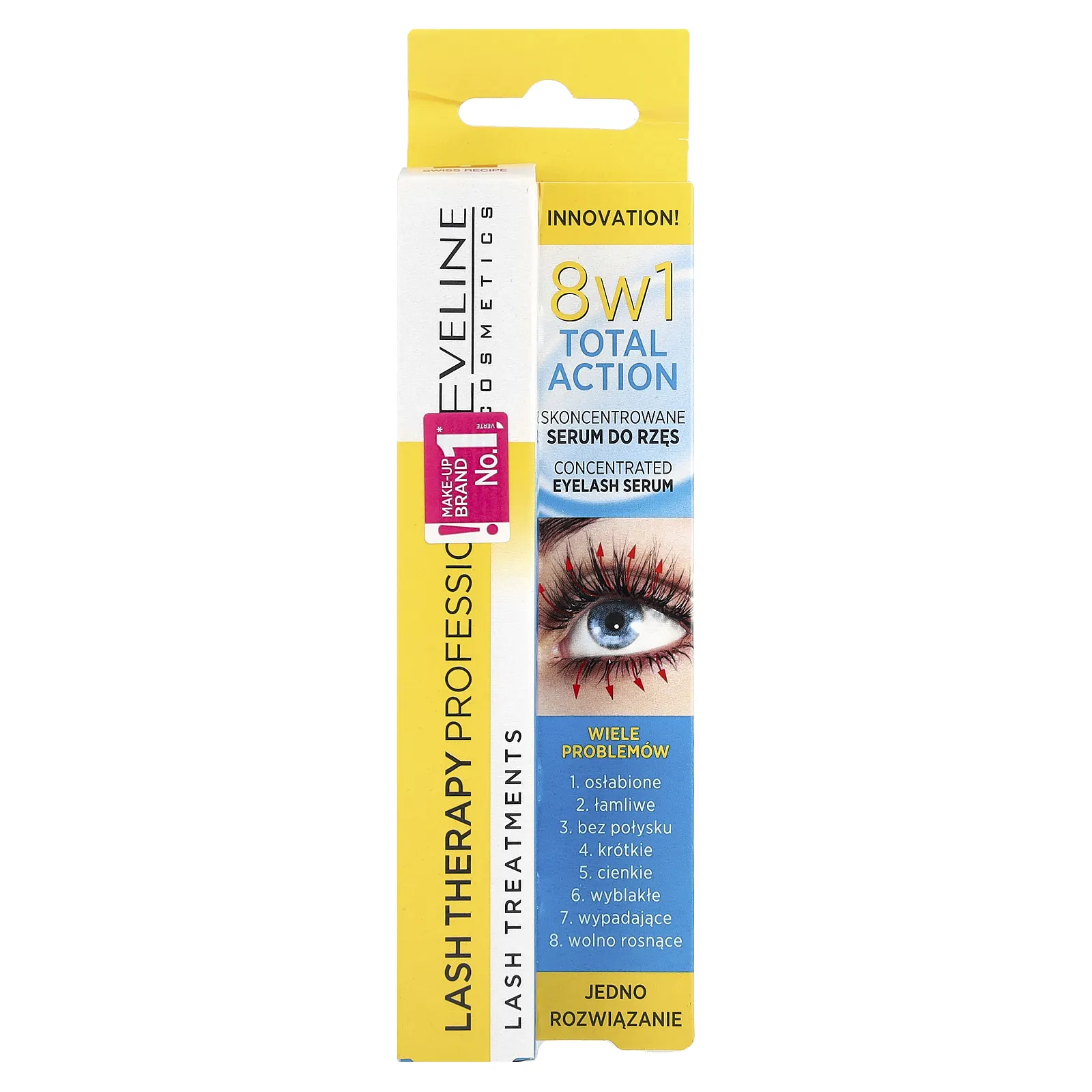 Eveline Cosmetics, 8w1 Total Action Lash Treatments, 10 мл (0,35 жидк. Унции)