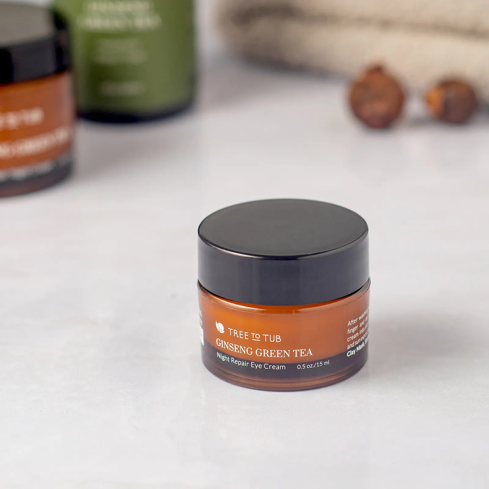 Tree To Tub, Ночной крем против морщин и ретинола для отечных мешков под глазами, темные круги, чувствительная кожа под глазами, 15 мл (0,5 жидк. Унции)