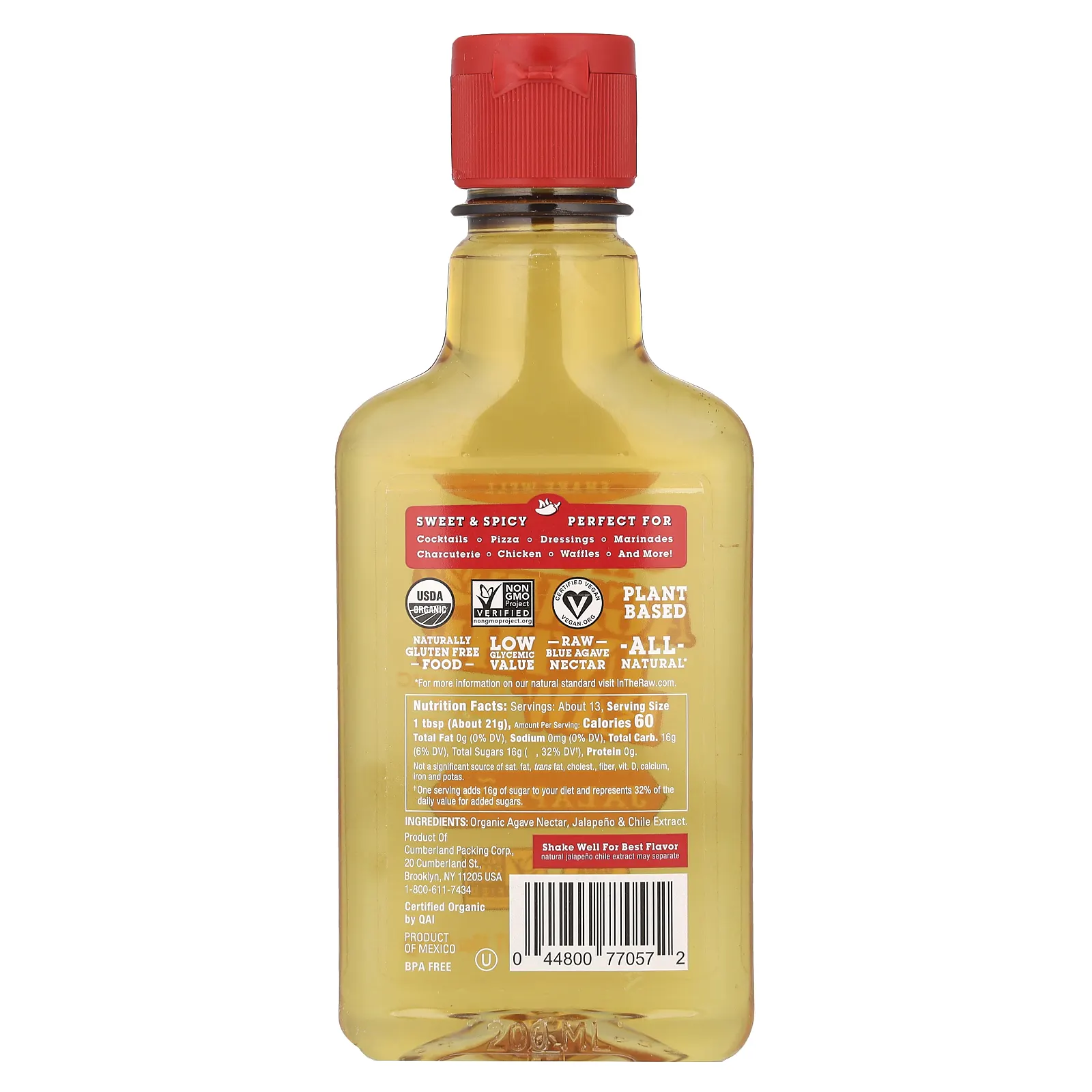 In the Raw, Organic Hot Agave In The Raw®, халапеньо, 283 г (10 унций)