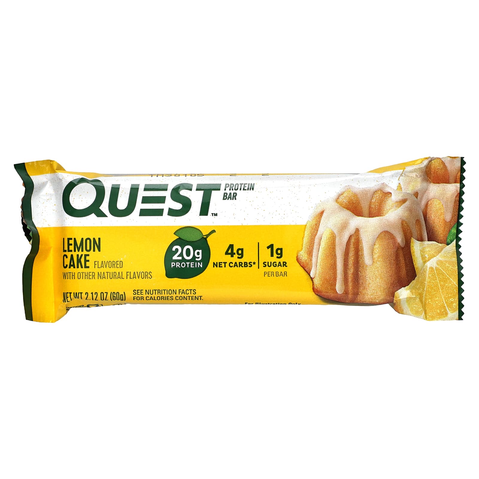 Quest Nutrition, протеиновый батончик, вкус лимонного пирога, 12 батончиков, 60 г (2,12 унции) каждый