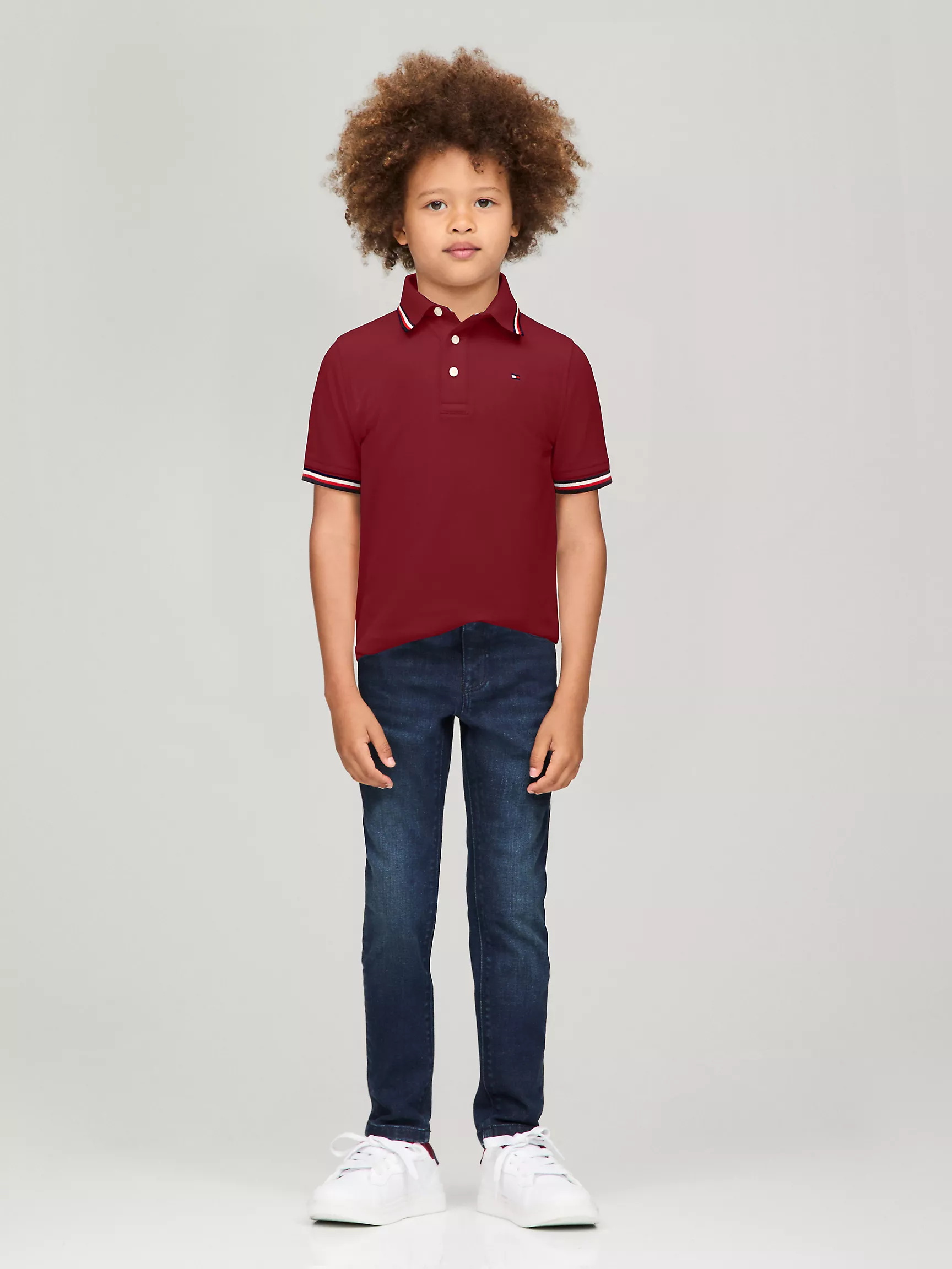 Рубашка-поло для мальчиков Tommy Hilfiger, Детское поло с коротким рукавом и влагоотводящей технологией Tommy