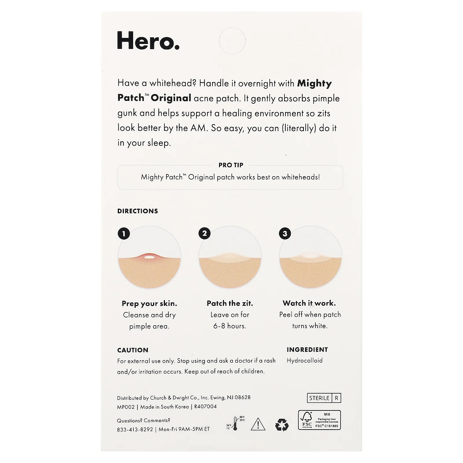 Hero Cosmetics, Mighty Patch™, 72 гидроколлоидных патча