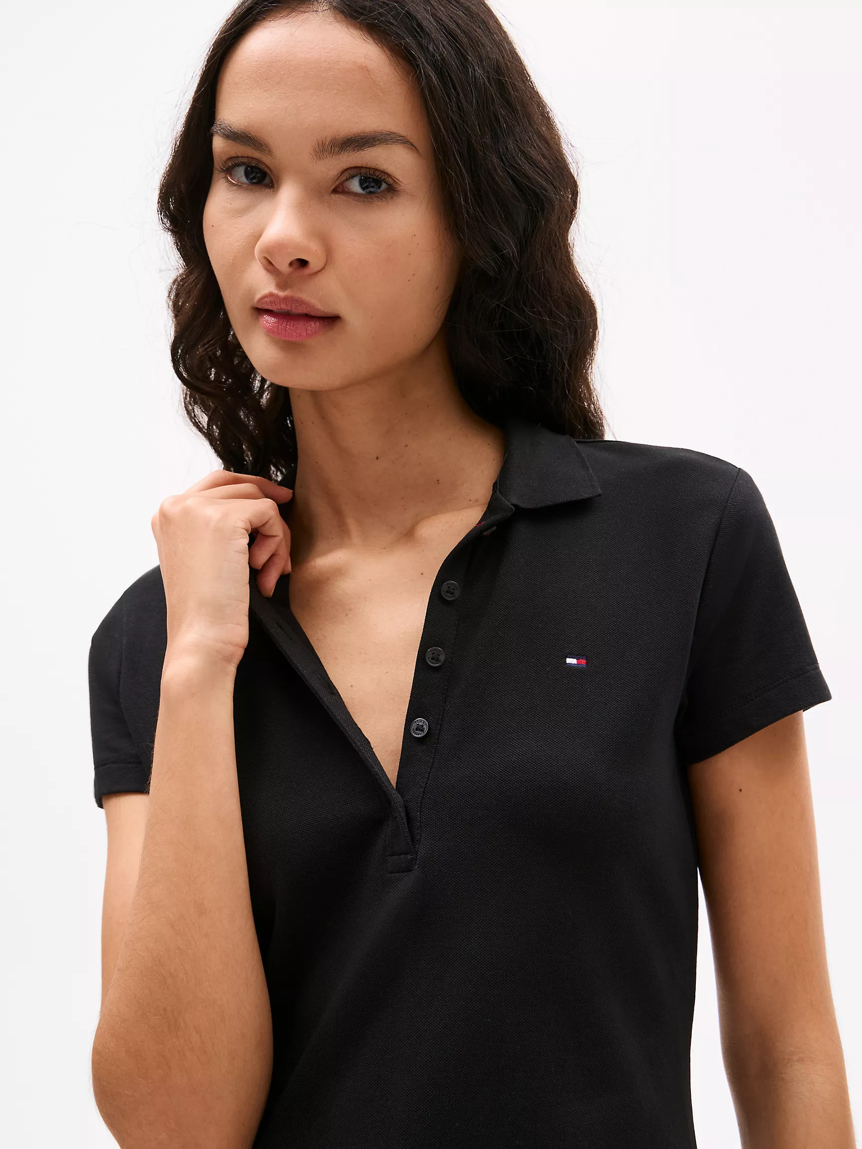 Женское платье Tommy Hilfiger, Приталенное платье-поло из эластичного хлопка