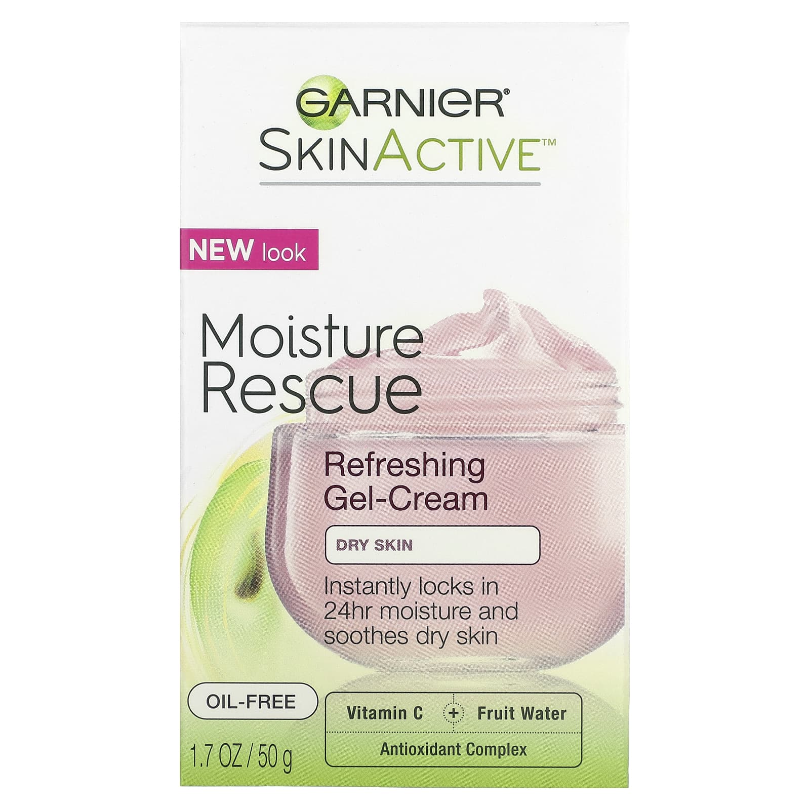 Garnier, SkinActive, освежающий гель-крем, для сухой кожи, 50 г (1,7 унции)