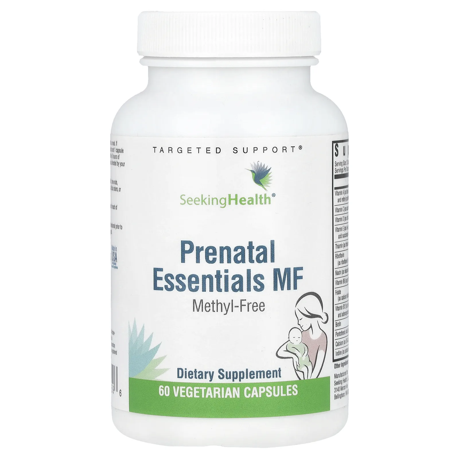 Seeking Health, Prenatal Essentials, без метила, 60 вегетарианских капсул