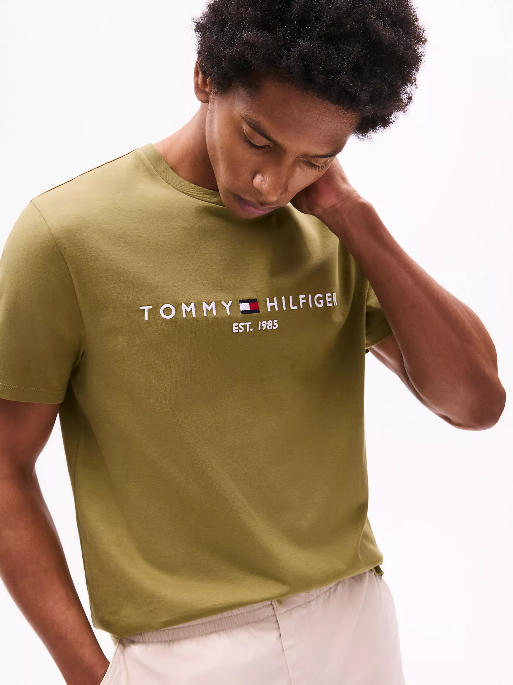 Мужская футболка Tommy Hilfiger, Футболка с вышитым логотипом Tommy