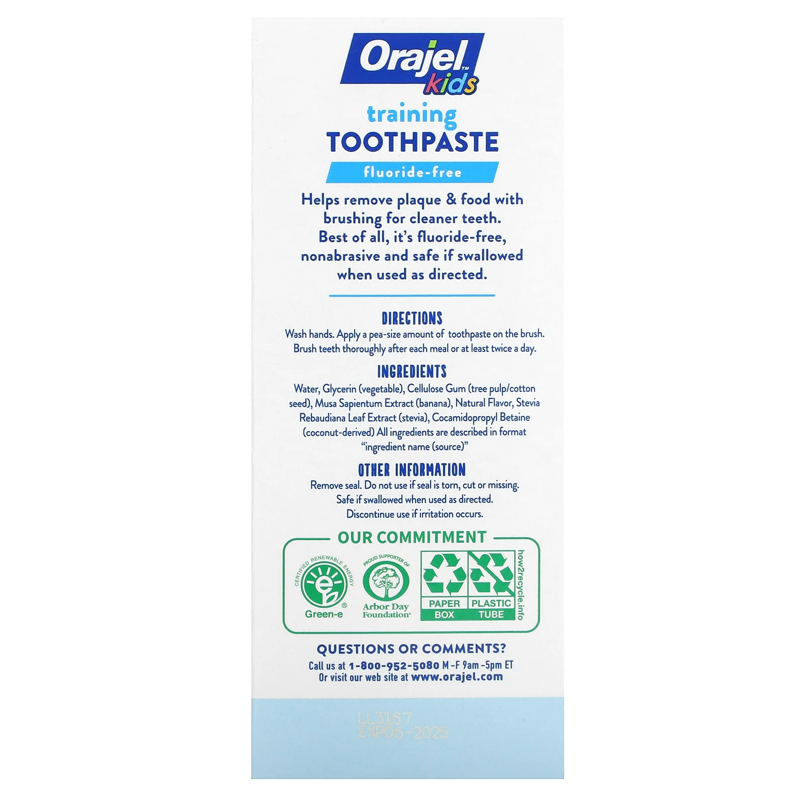 Orajel, тренировочная зубная паста «Щенячий патруль», для детей от 0 до 3 лет, без фторида, натуральный фруктовый вкус, 42,5 г (1,5 унции)