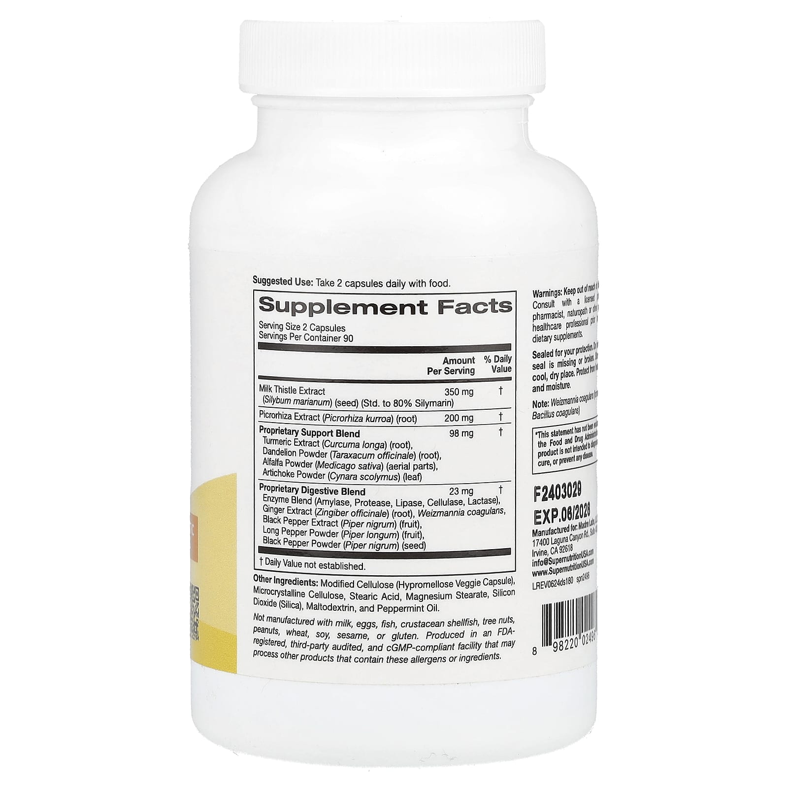 Super Nutrition, добавка для поддержки детоксикации, 180 растительных капсул