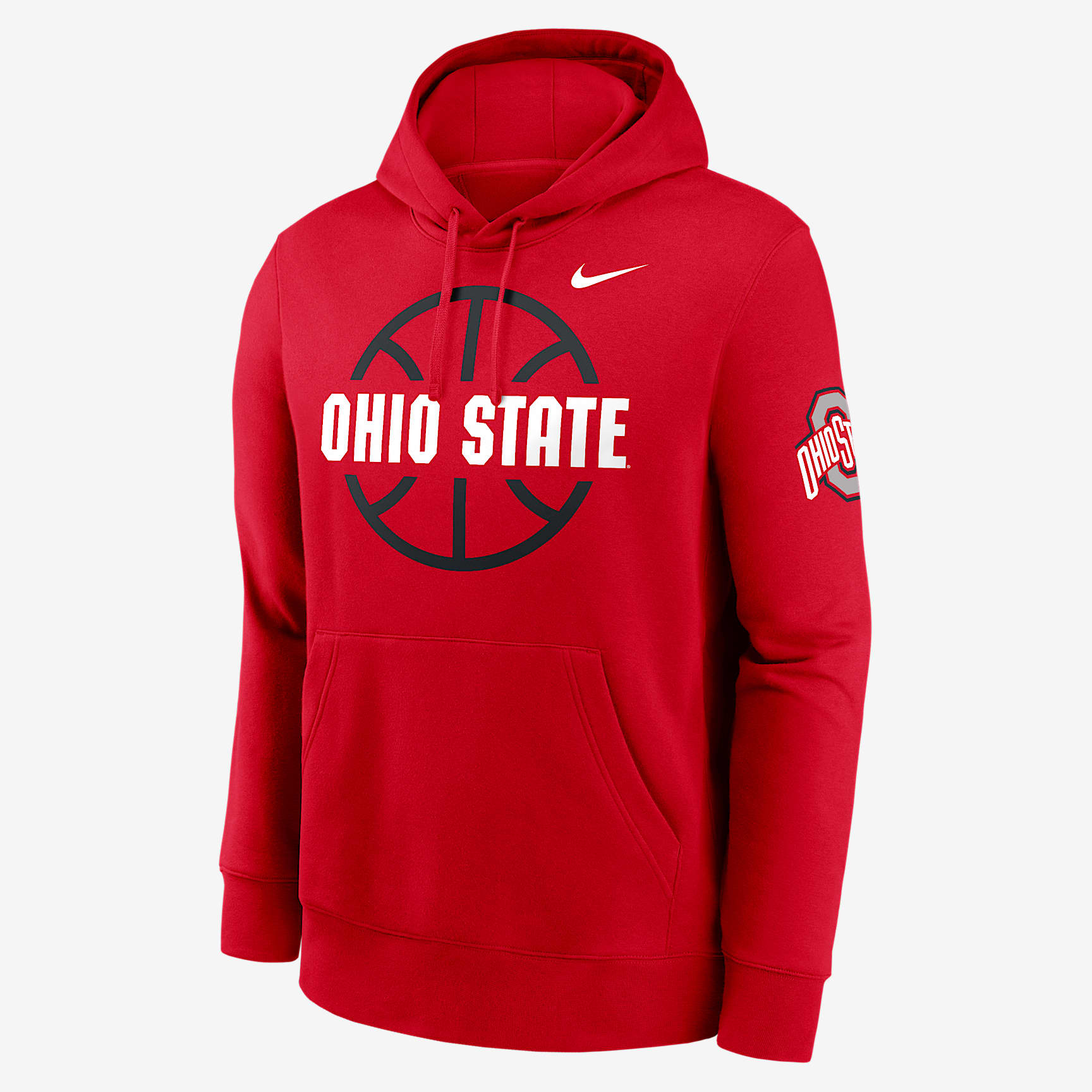 Ohio State Buckeyes Club Basketball Icon Men's Nike College Pullover Hoodie