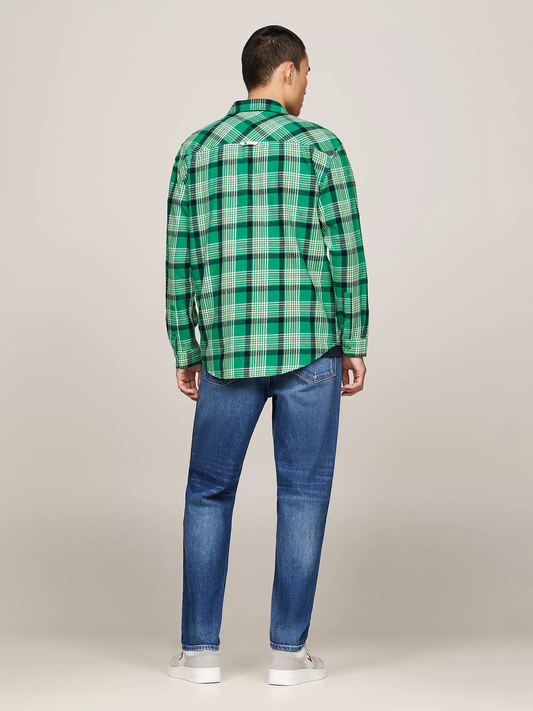 Мужская рубашка Tommy Hilfiger, Свободная клетчатая рубашка TJ с мягкой фактурой