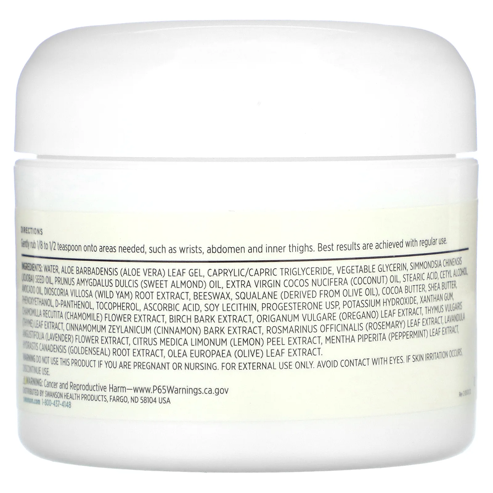 Swanson, Крем из дикого ямса, 59 мл (2 жидк. Унции)