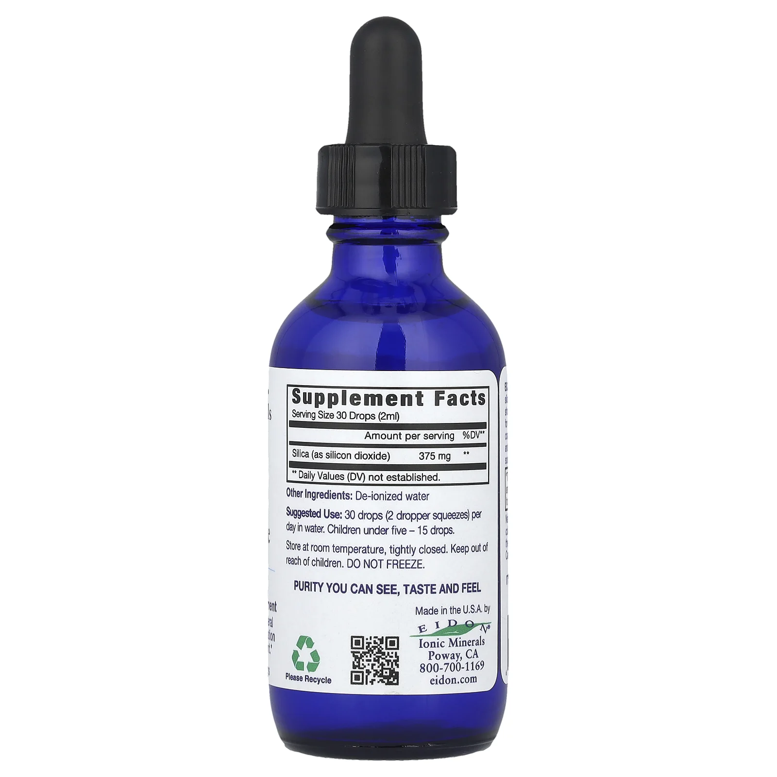 Eidon Ionic Minerals, Диоксид кремния, жидкий концентрат, 60 мл (2 унции)