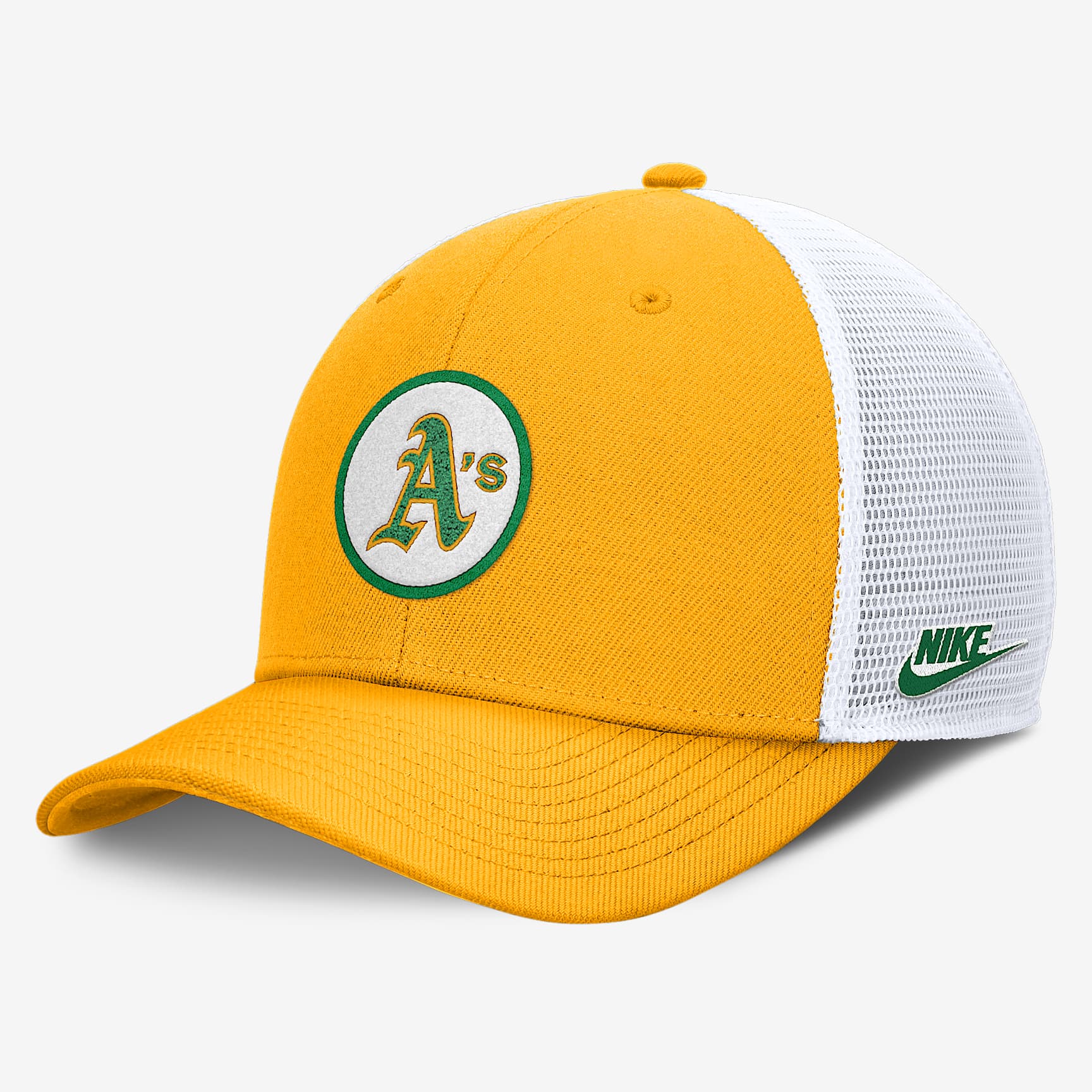 Oakland Athletics Cooperstown Rise Men's Nike Dri-FIT MLB Trucker Adjustable Hat