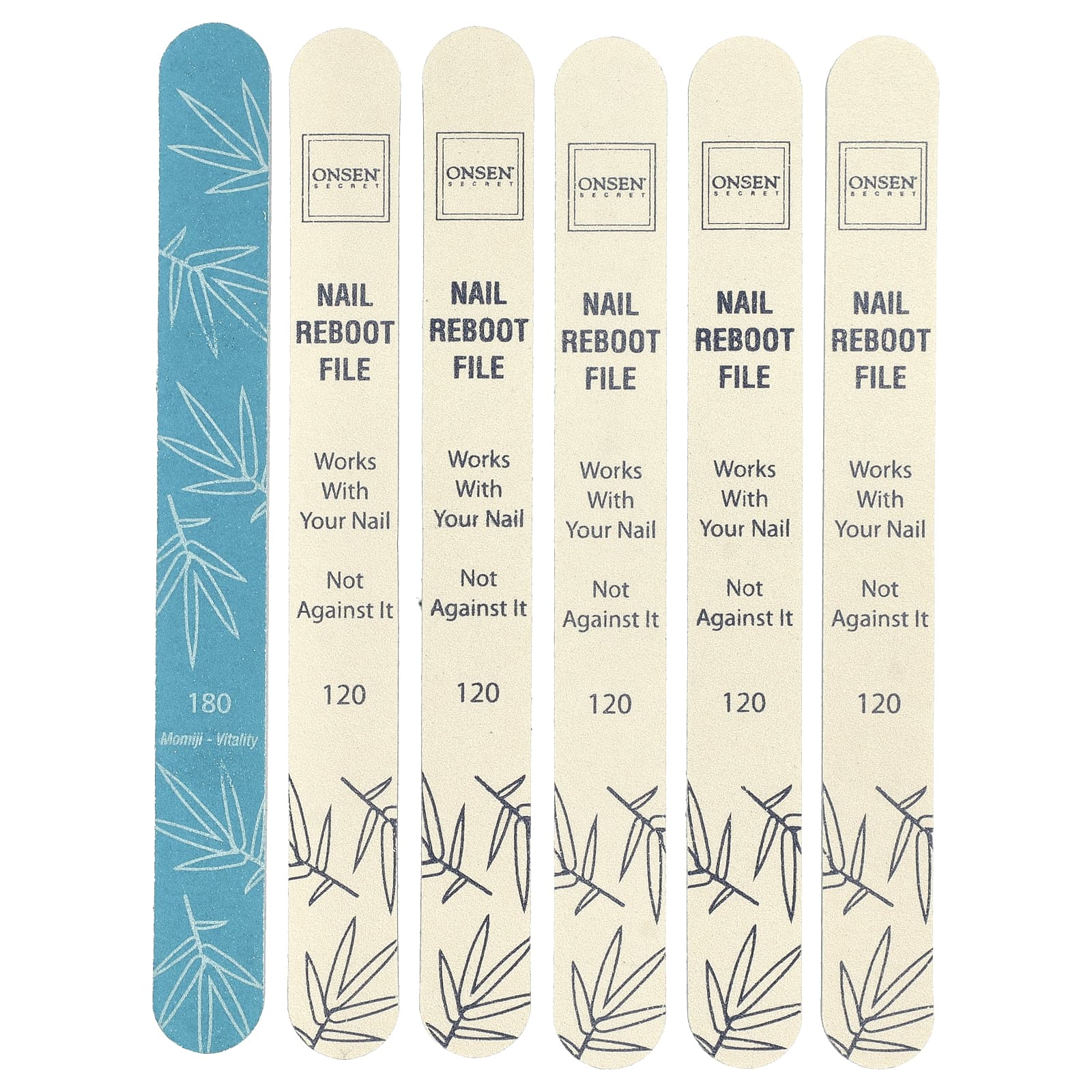 Onsen Secret, Пилочки для перезагрузки ногтей 120/180, 6 файлов