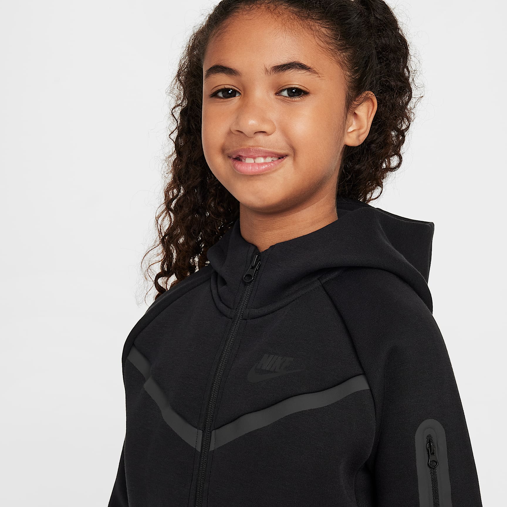 Nike Sportswear Tech Fleece Girls' Full-Zip Hoodie