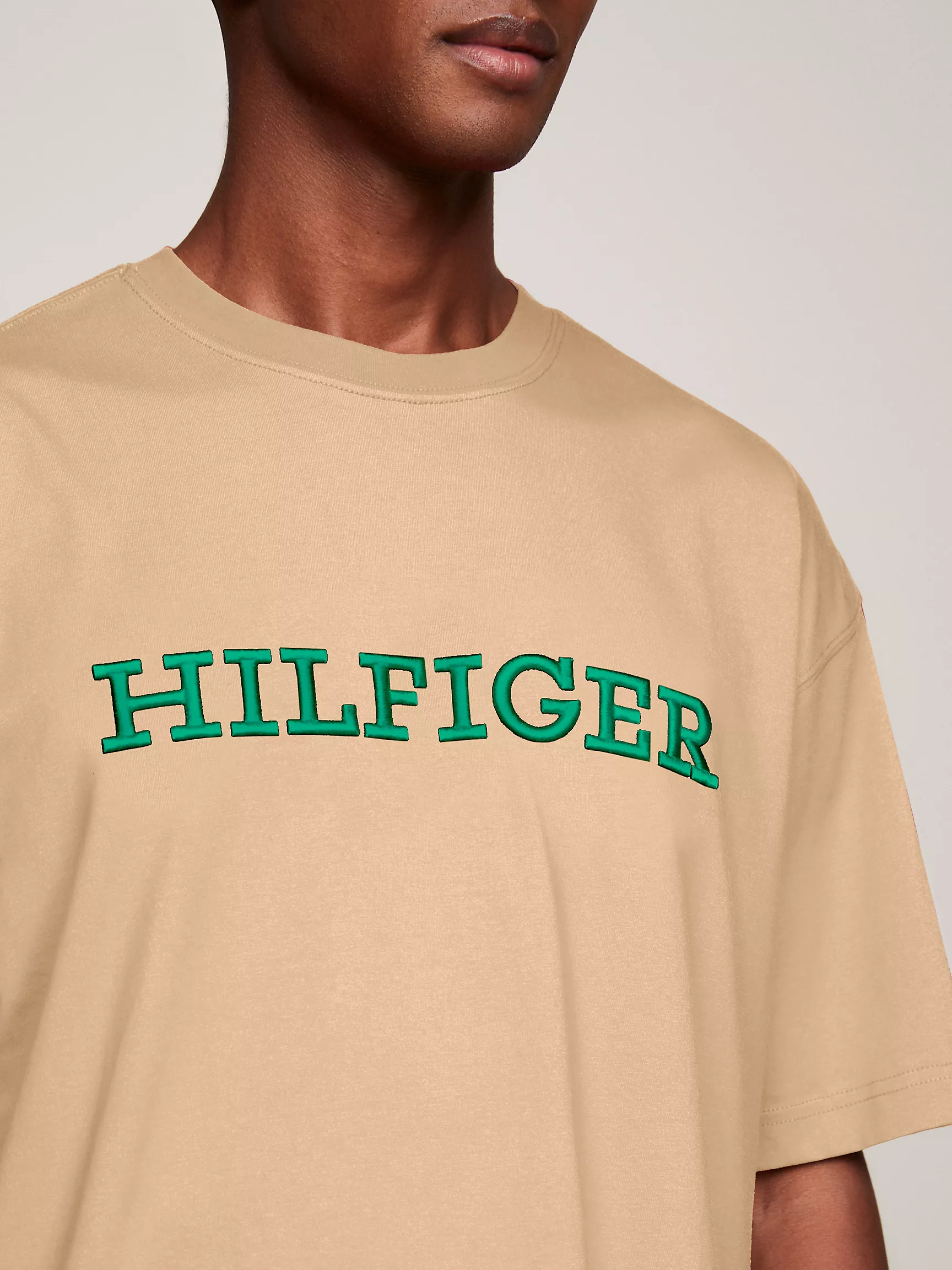 Мужская футболка Tommy Hilfiger, Футболка с вышитым монограммным логотипом