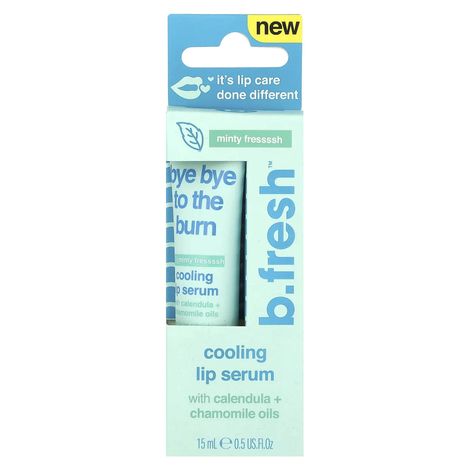 b.fresh, Bye Bye To The Burn, Cooling Lip Serum, Mint, 0.5 fl oz (15 ml)