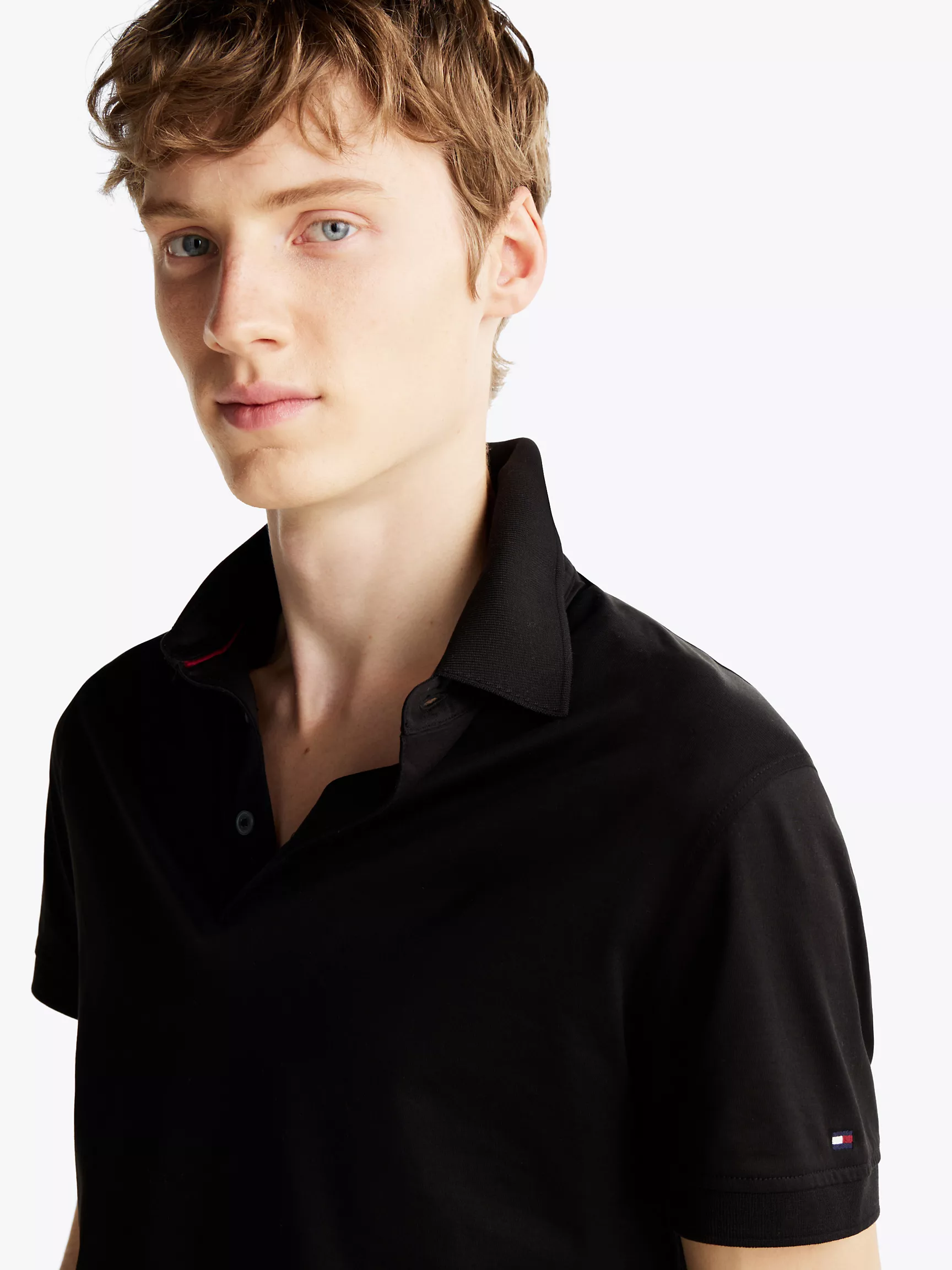 Мужское поло Tommy Hilfiger, Приталенное поло из мерсеризованного хлопка