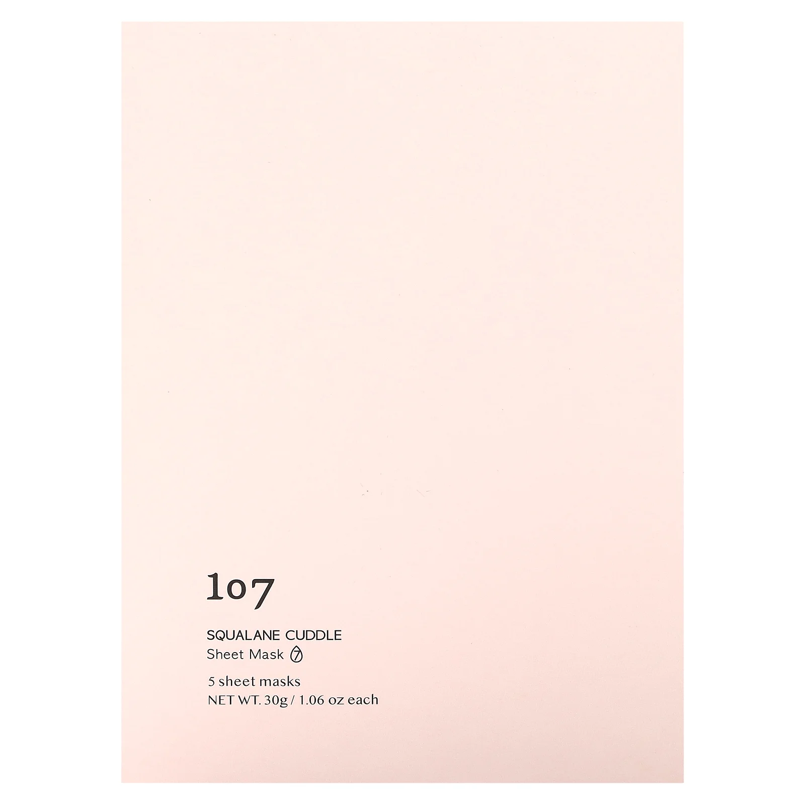 107 Beauty, Squalane Cuddle, косметические тканевые маски, 5 шт. Масок, 30 г (1,06 унции) каждая