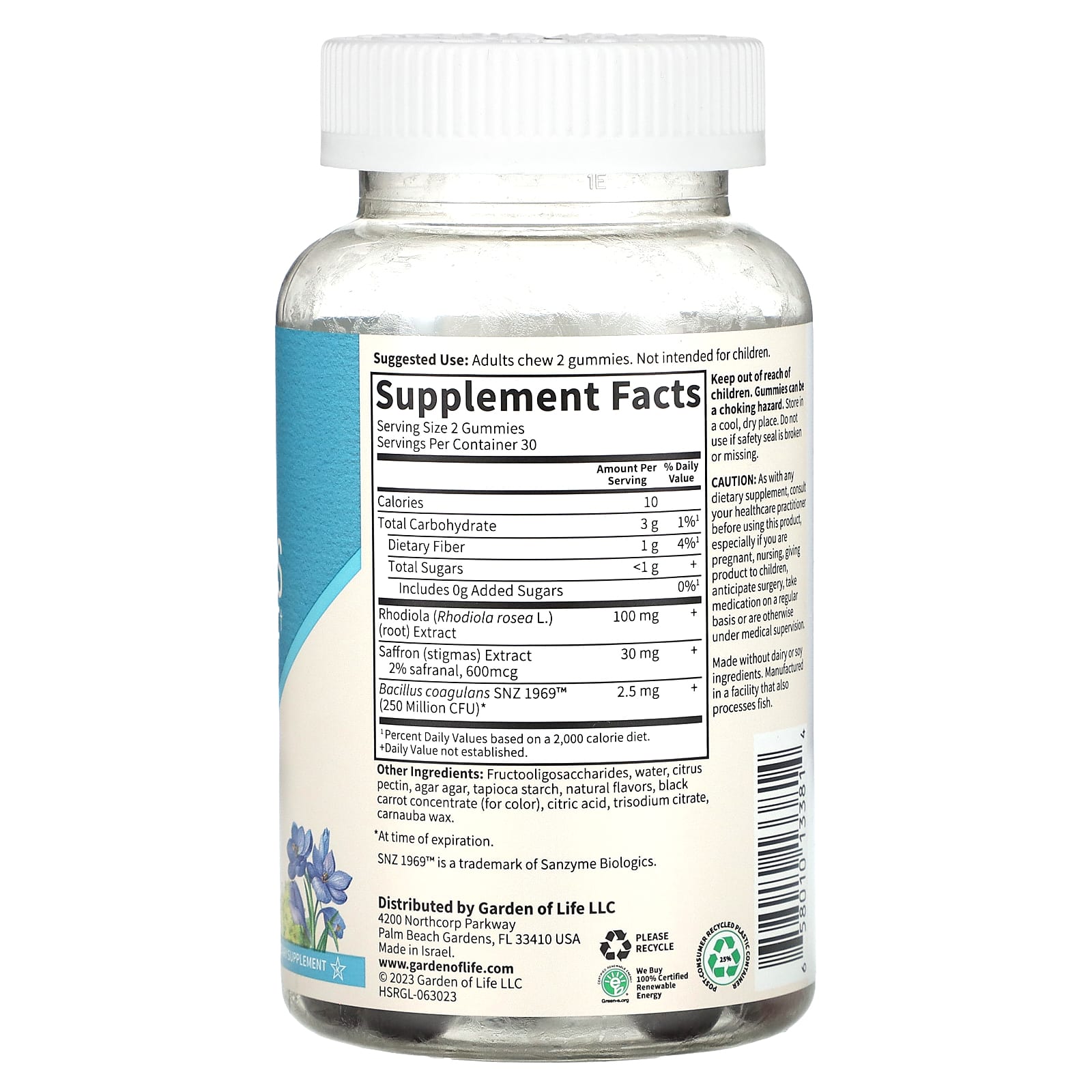 Garden of Life, Herbals, жевательные таблетки для снятия стресса, со вкусом ягод, 60 жевательных таблеток