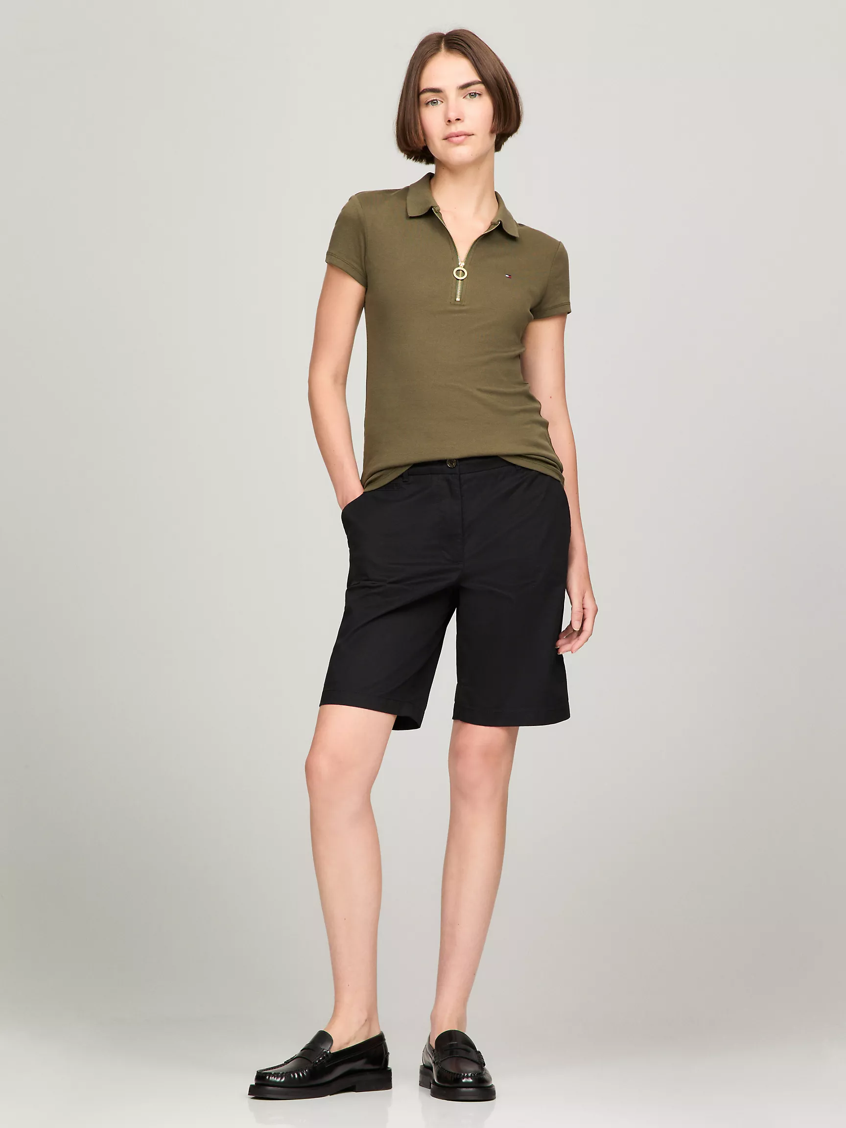 Женские шорты Tommy Hilfiger, Эластичные чиносы-шорты (9 дюймов)