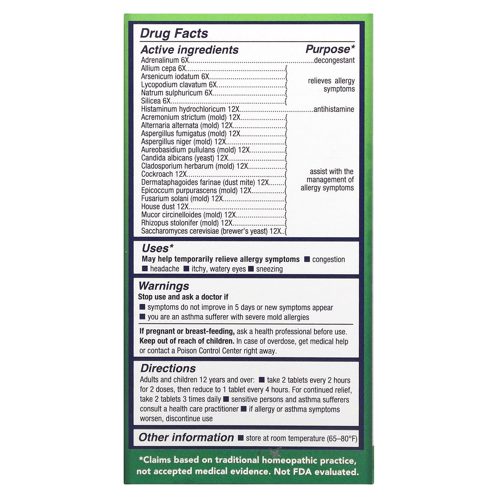 NaturalCare, BioAllers, лечение домашней аллергии, 60 таблеток