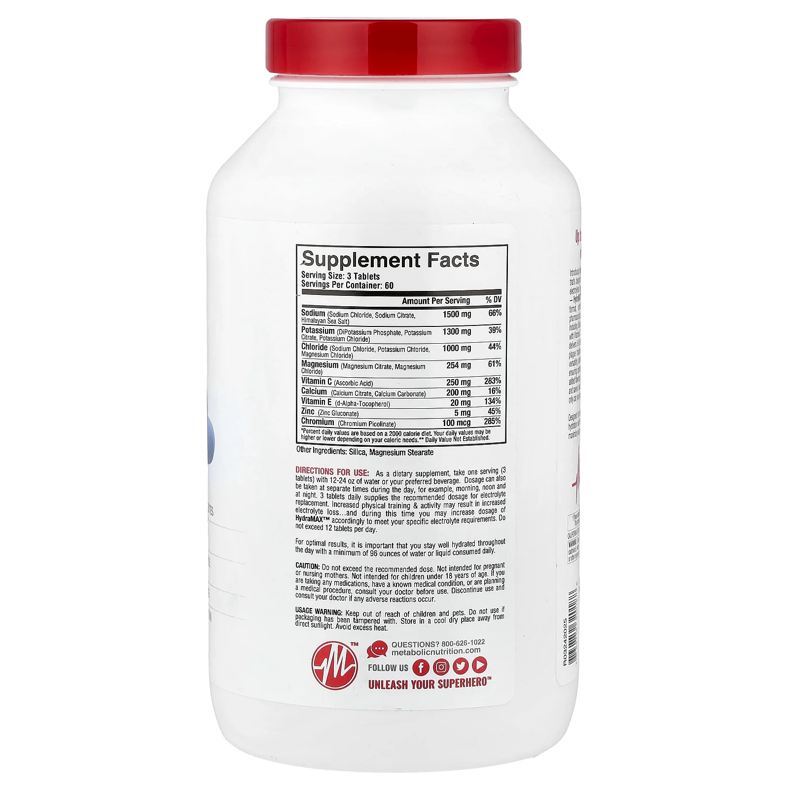 Metabolic Nutrition, HydraMAX ™, максимальная эффективность, 180 таблеток