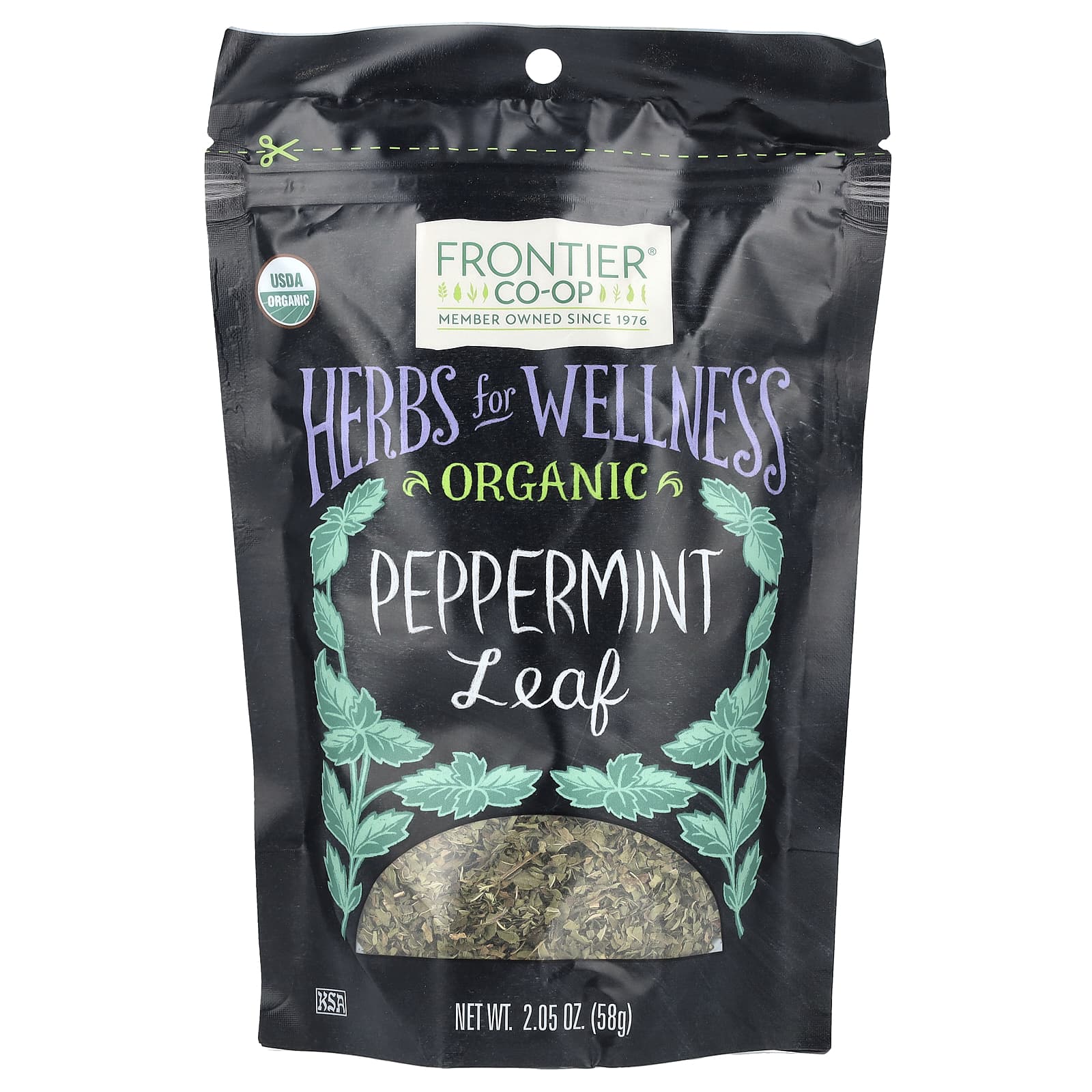 Frontier Co-op, Листья органической перечной мяты, 58 г (2,05 унции)