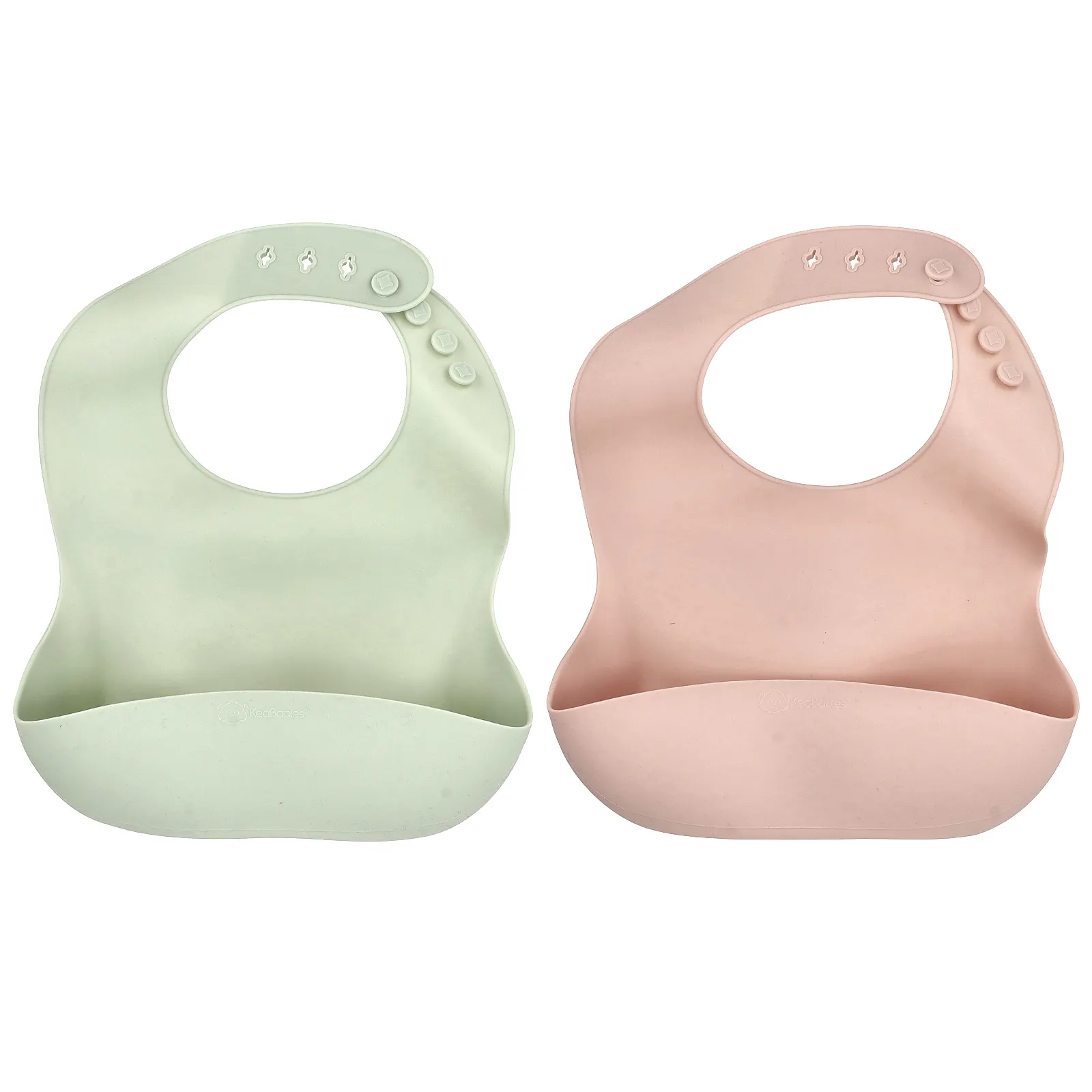 KeaBabies, Силиконовые нагрудники Prep, для детей 3–36 месяцев, мягкие, 2 шт.
