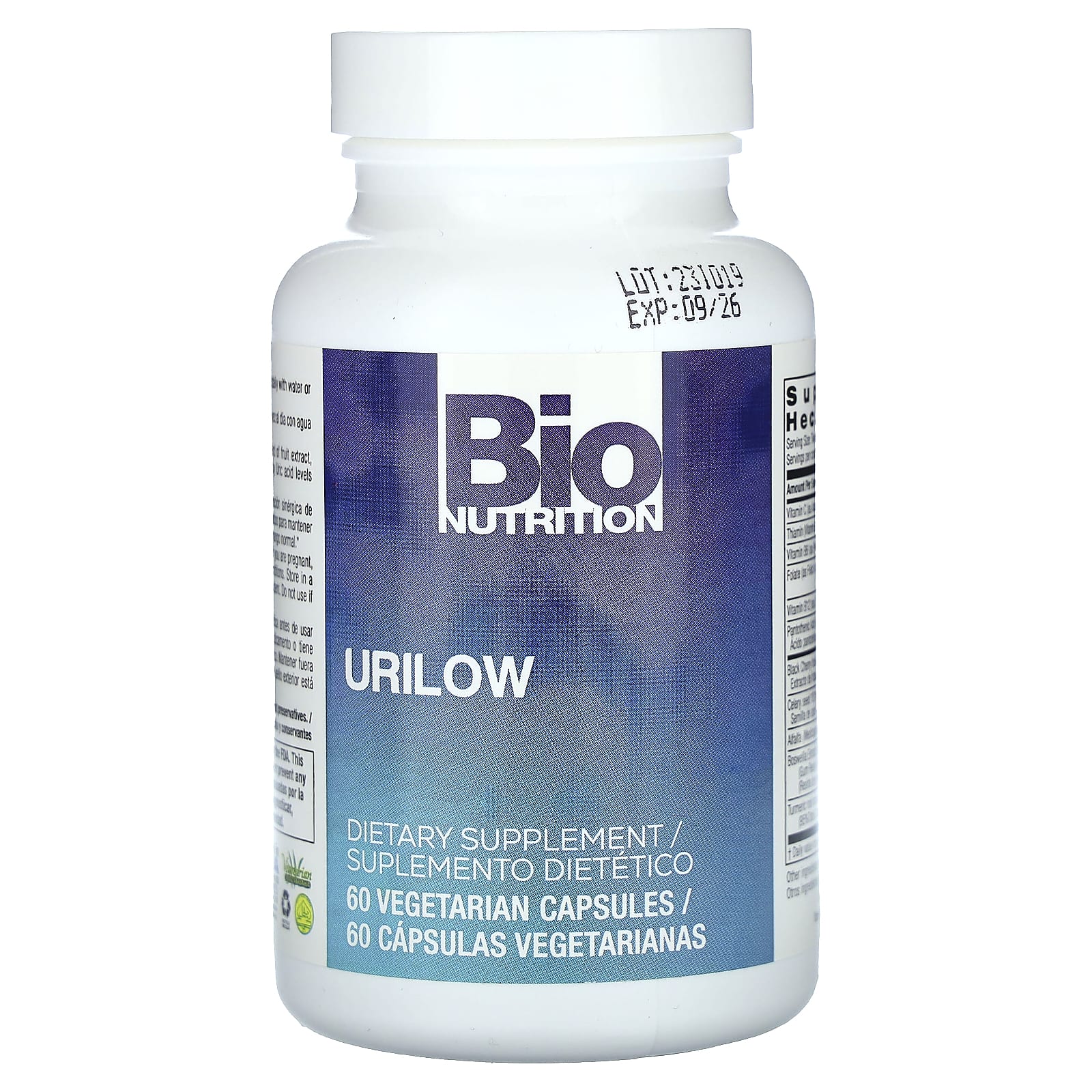 Bio Nutrition, Urilow, 60 вегетарианских капсул